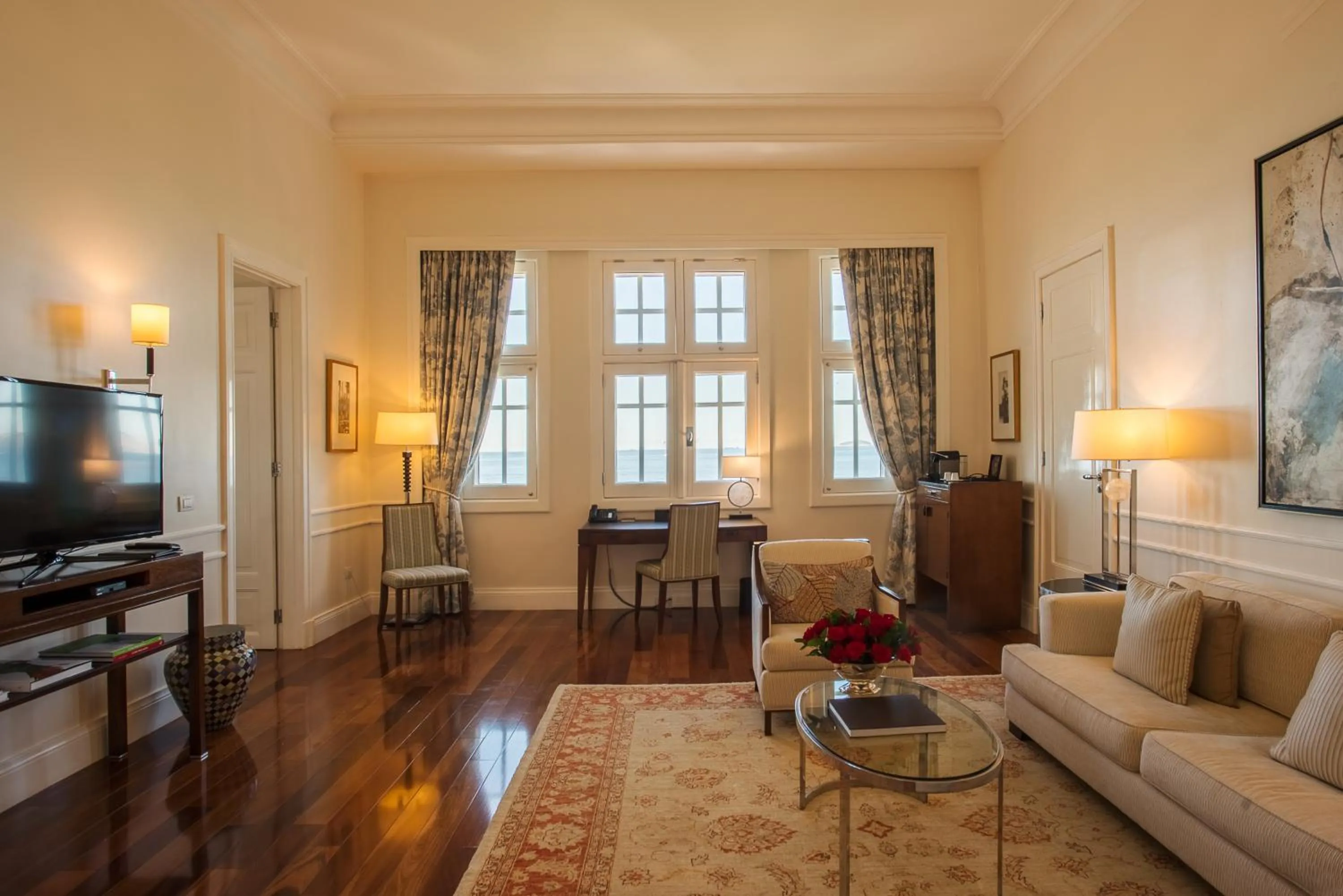 Living room in Copacabana Palace, A Belmond Hotel, Rio de Janeiro