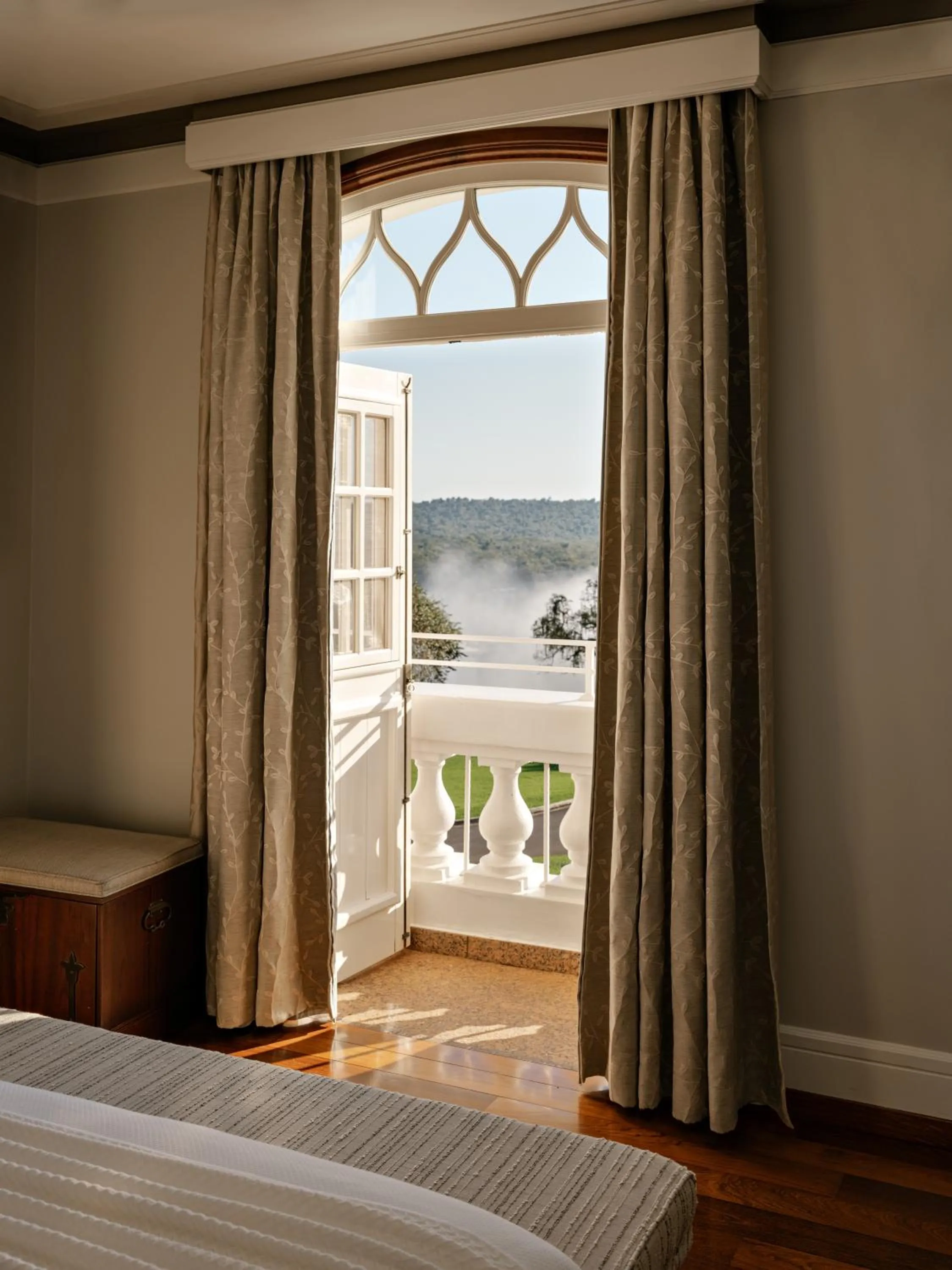 View (from property/room), Bed in Hotel das Cataratas, A Belmond Hotel, Iguassu Falls