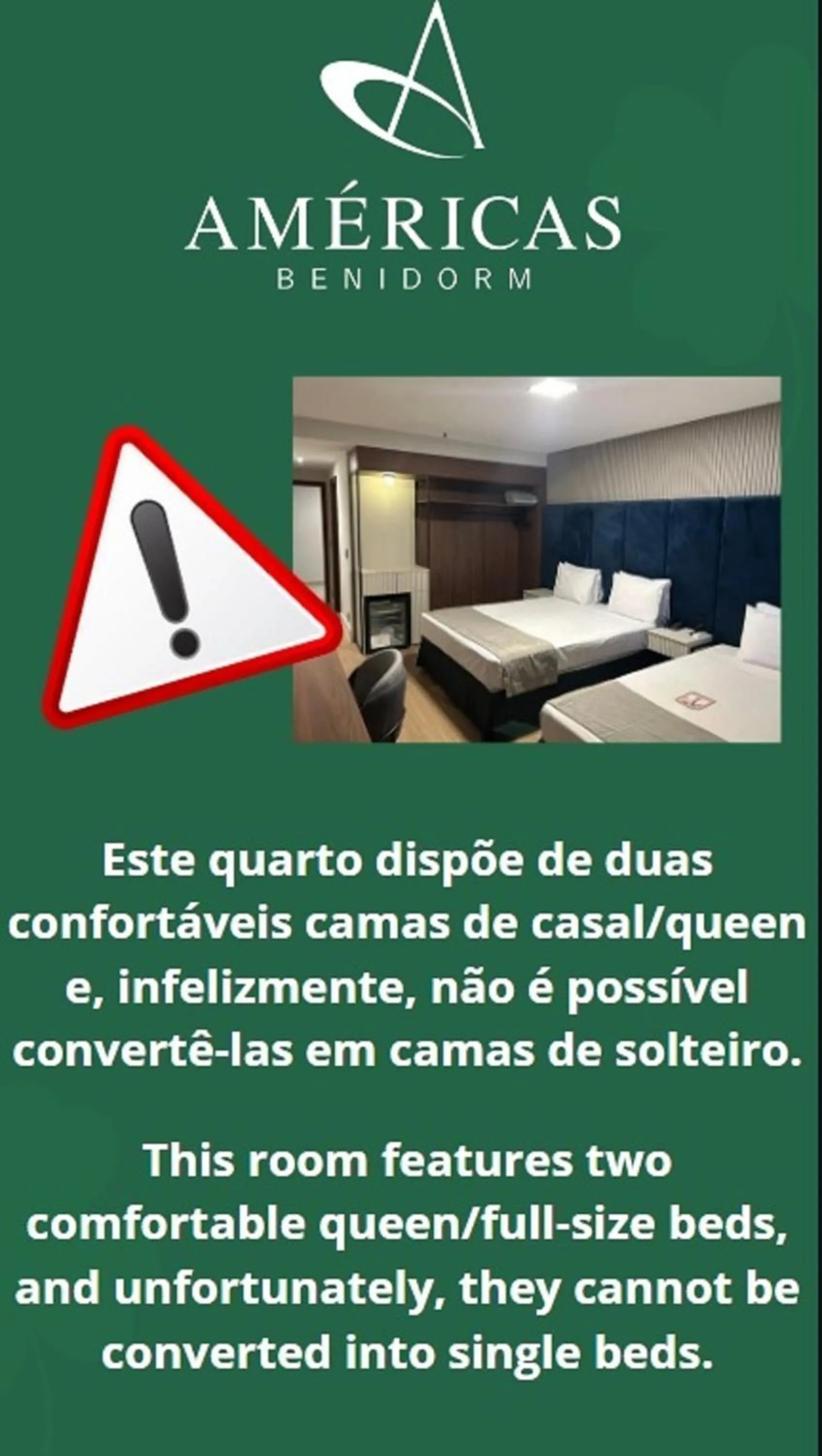 Bed in Américas Benidorm Hotel