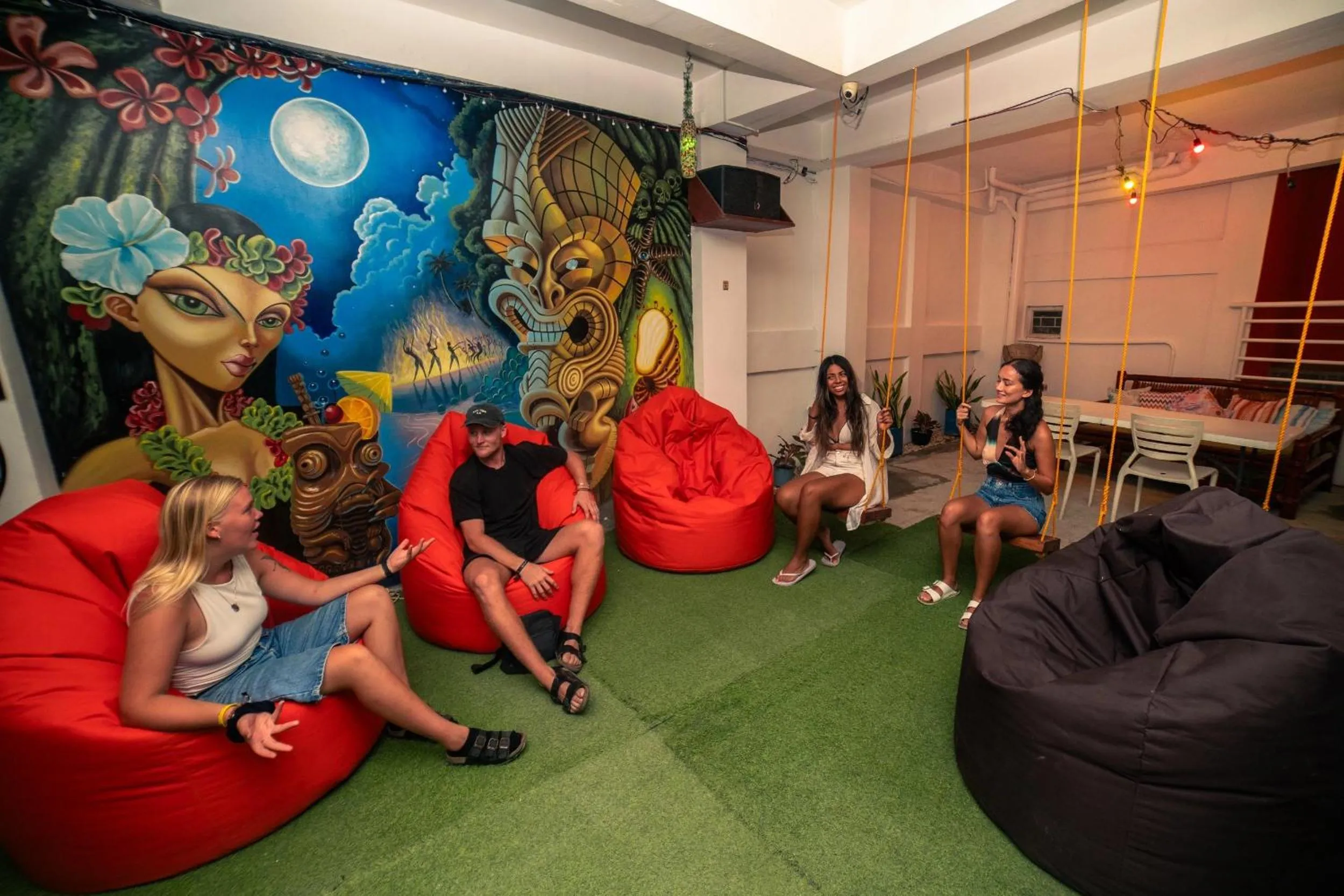 Seating area in Chill Out Hostel