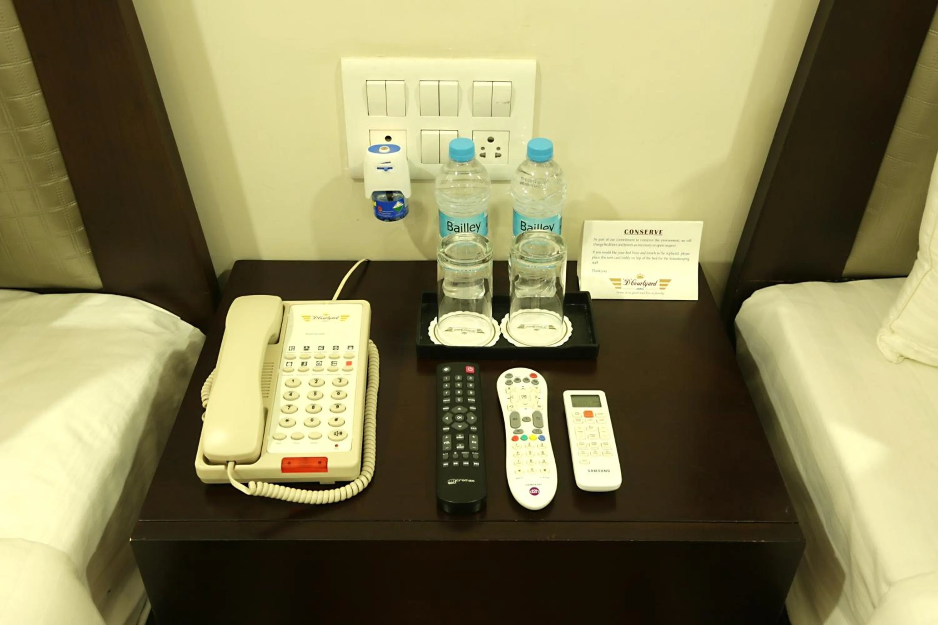 Drinks in Hotel D Courtyard