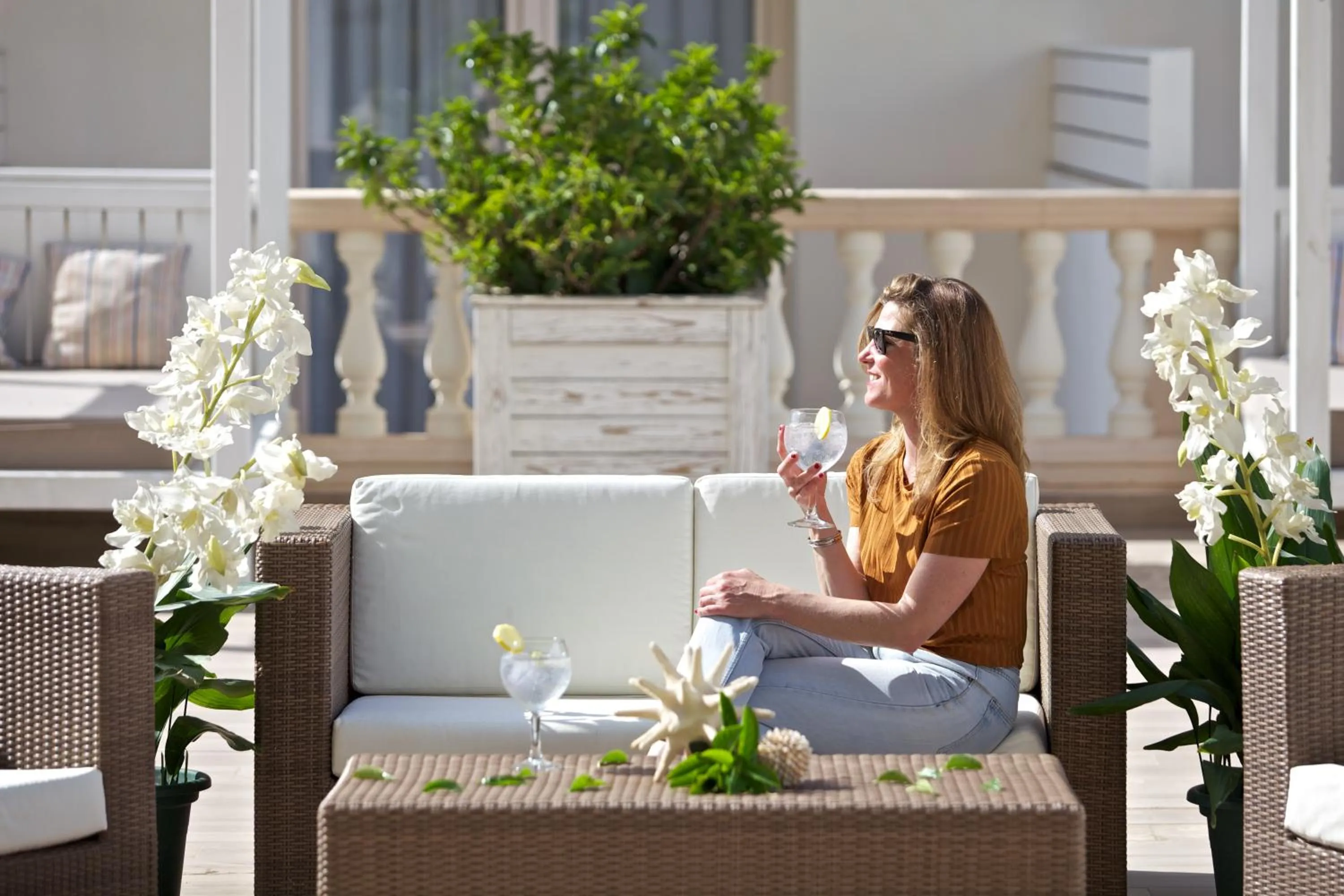 Patio in Hotel Rosamar