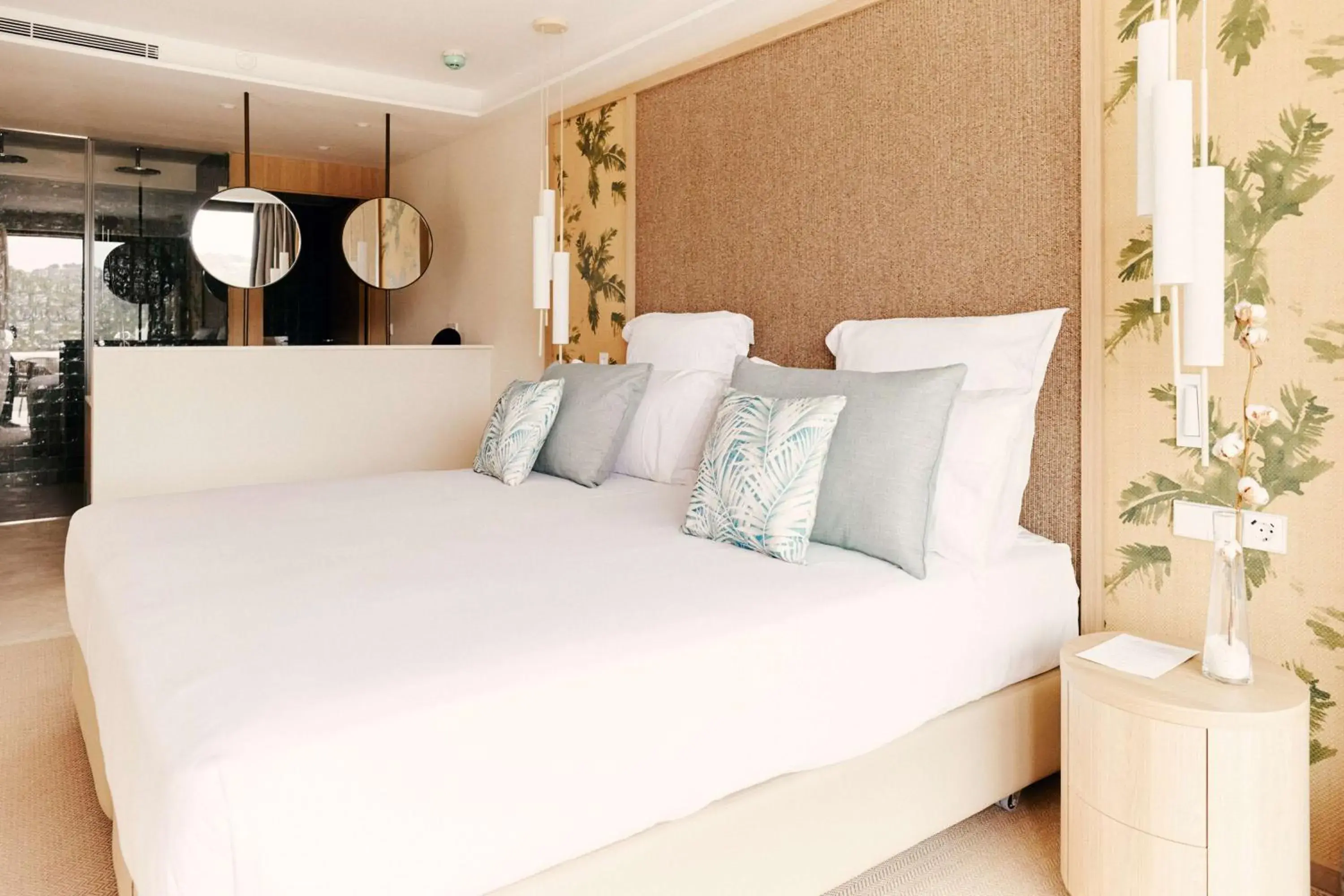 Bed in Cala San Miguel Hotel Ibiza, Curio Collection by Hilton, Adults only Bed in Cala San Miguel Hotel Ibiza, Curio Collection by Hilton, Adults only