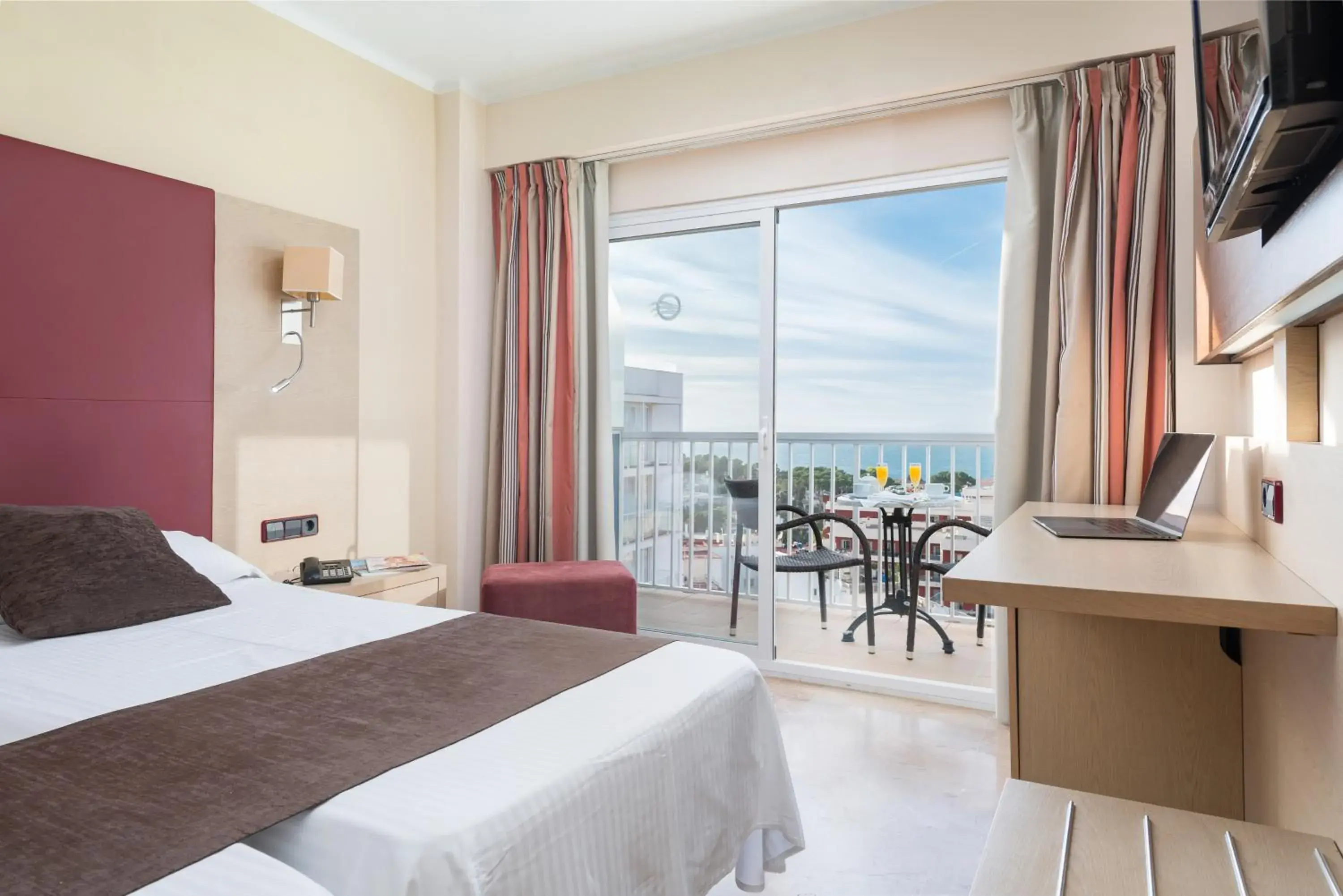 Balcony/Terrace, Bed in Hotel Torre Azul & Spa - Adults Only Balcony/Terrace, Bed in Hotel Torre Azul & Spa - Adults Only