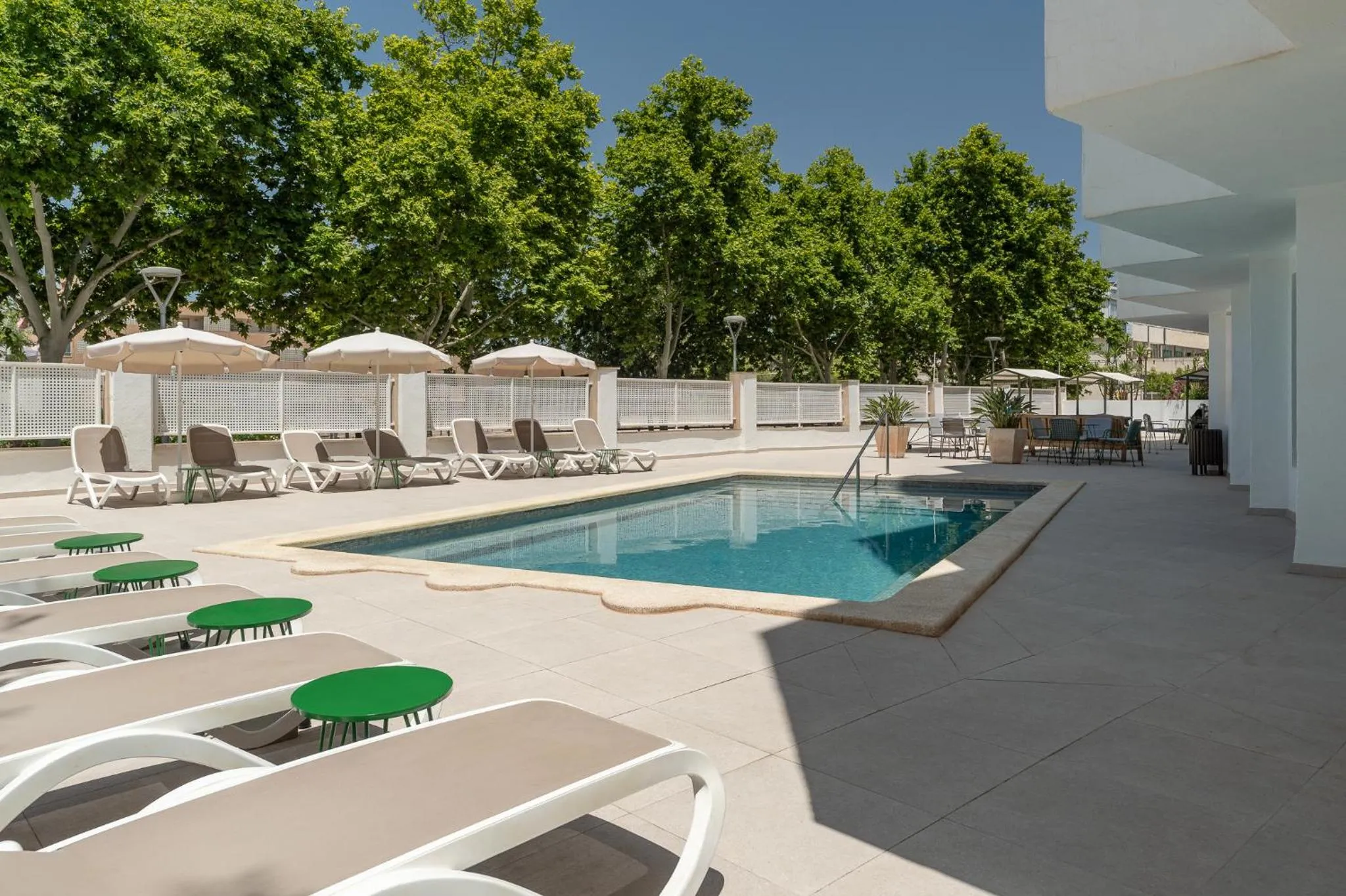 Pool view in tent Playa de Palma