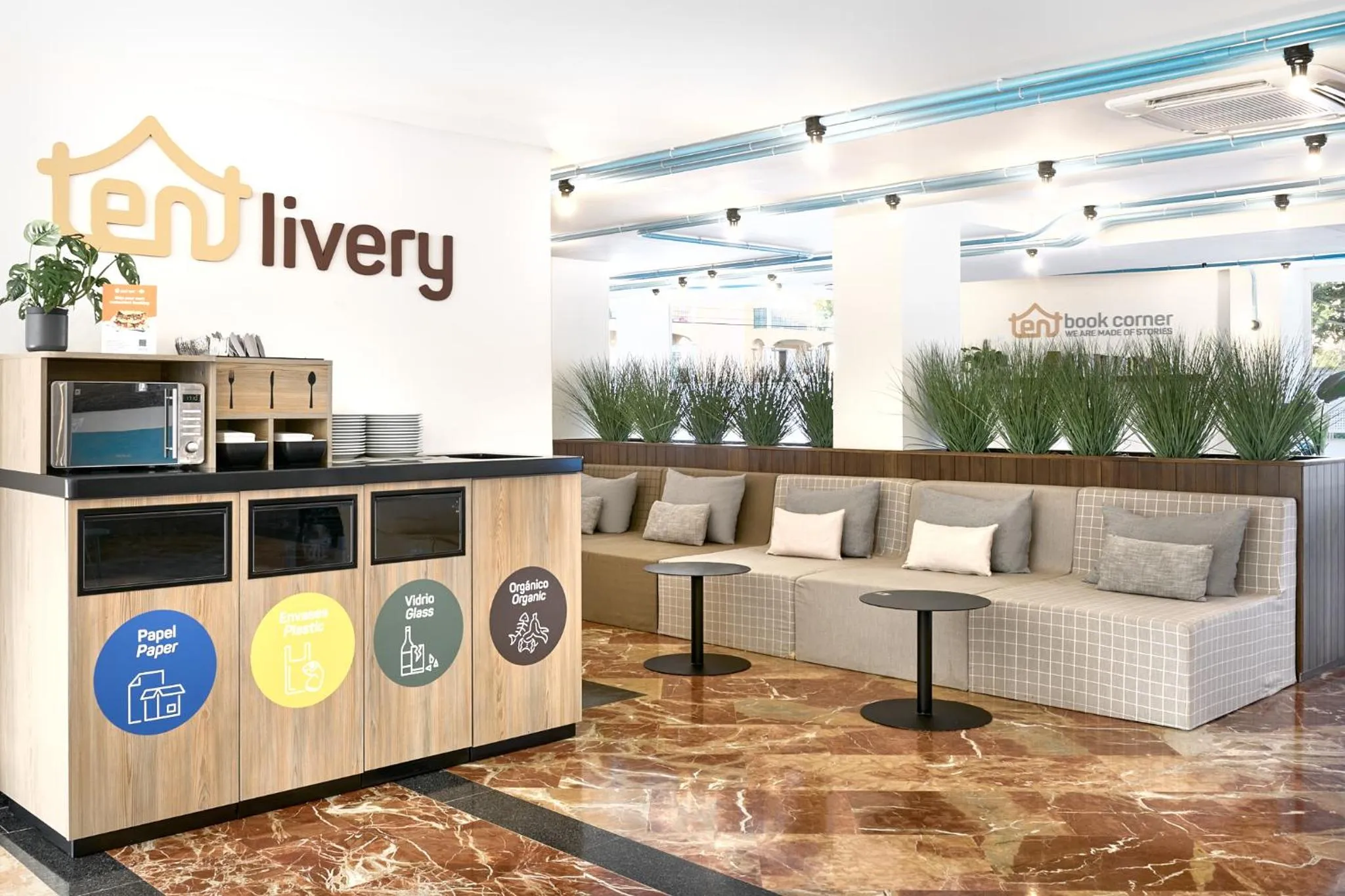 Living room in tent Playa de Palma