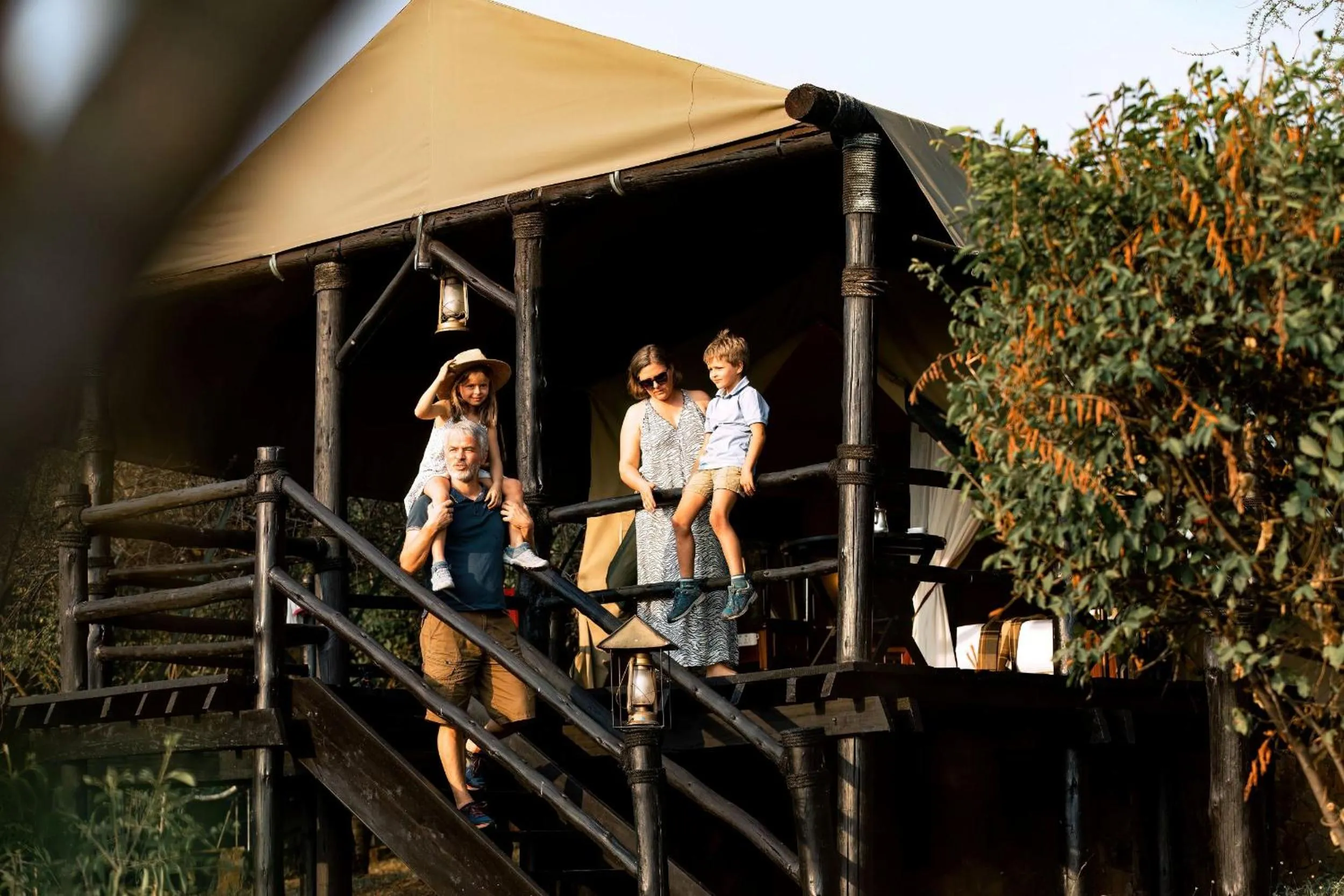 Balcony/Terrace in Kirawira Serena Camp