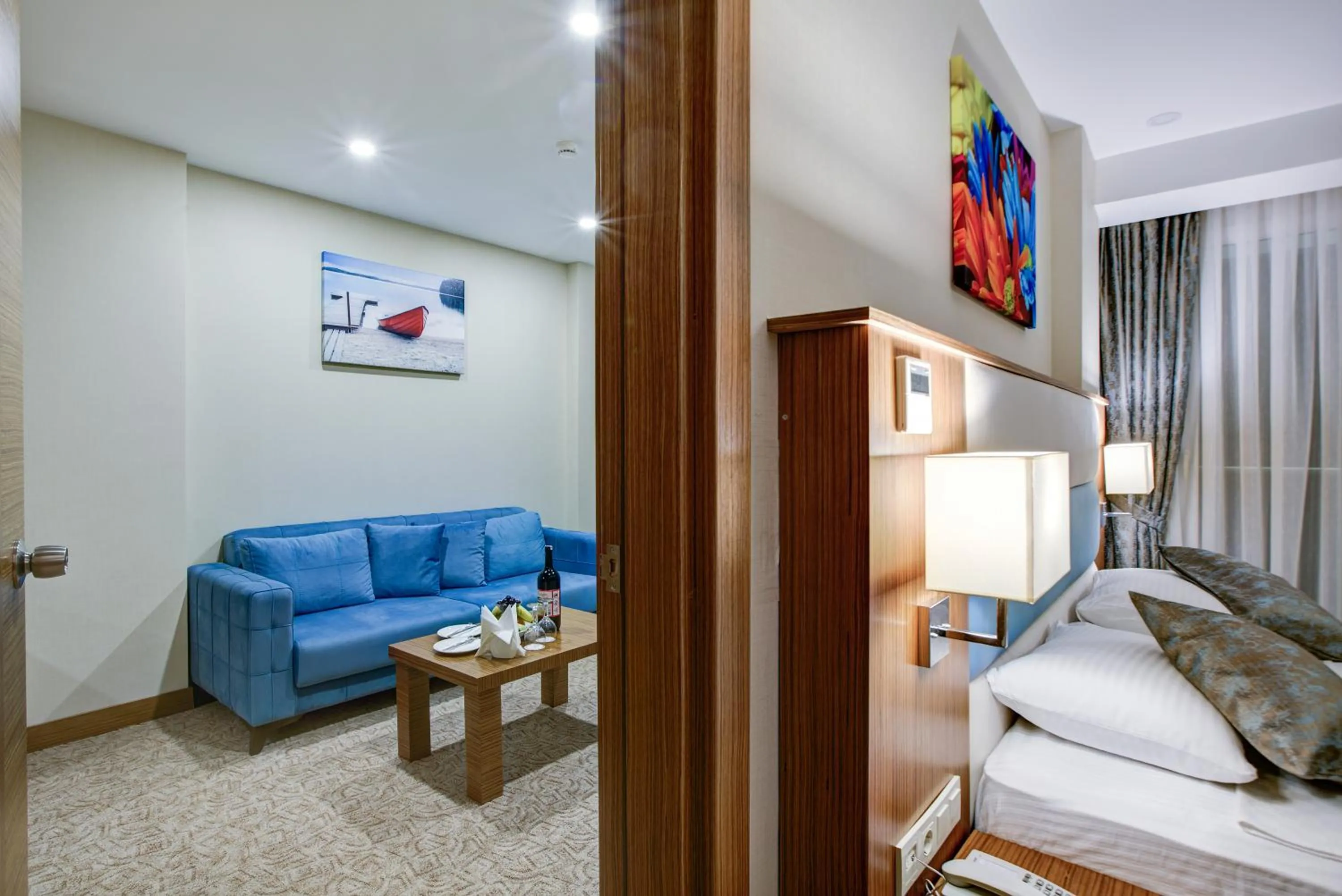 Bed in Marpessa Blue Beach Resort & SPA Hotel