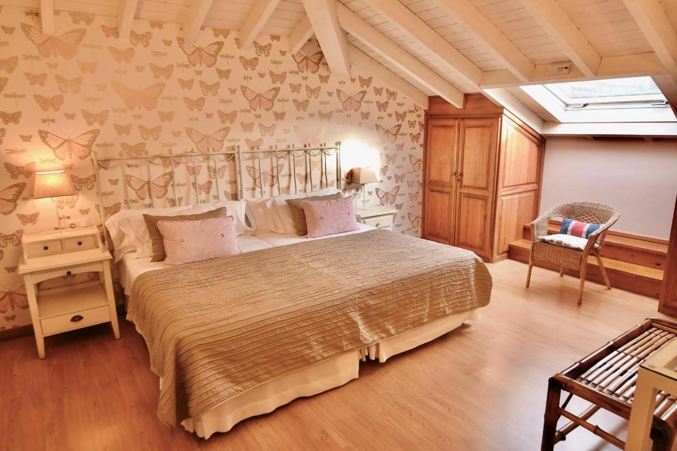 Bed in Posada El Corcal de Liébana