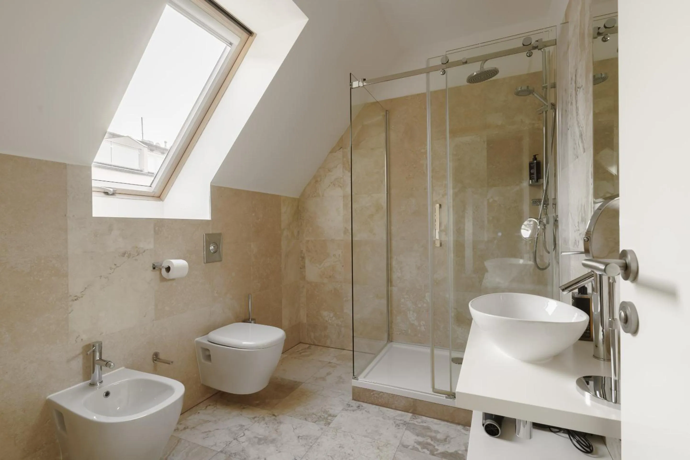 Shower in Limehome Prague Halkova