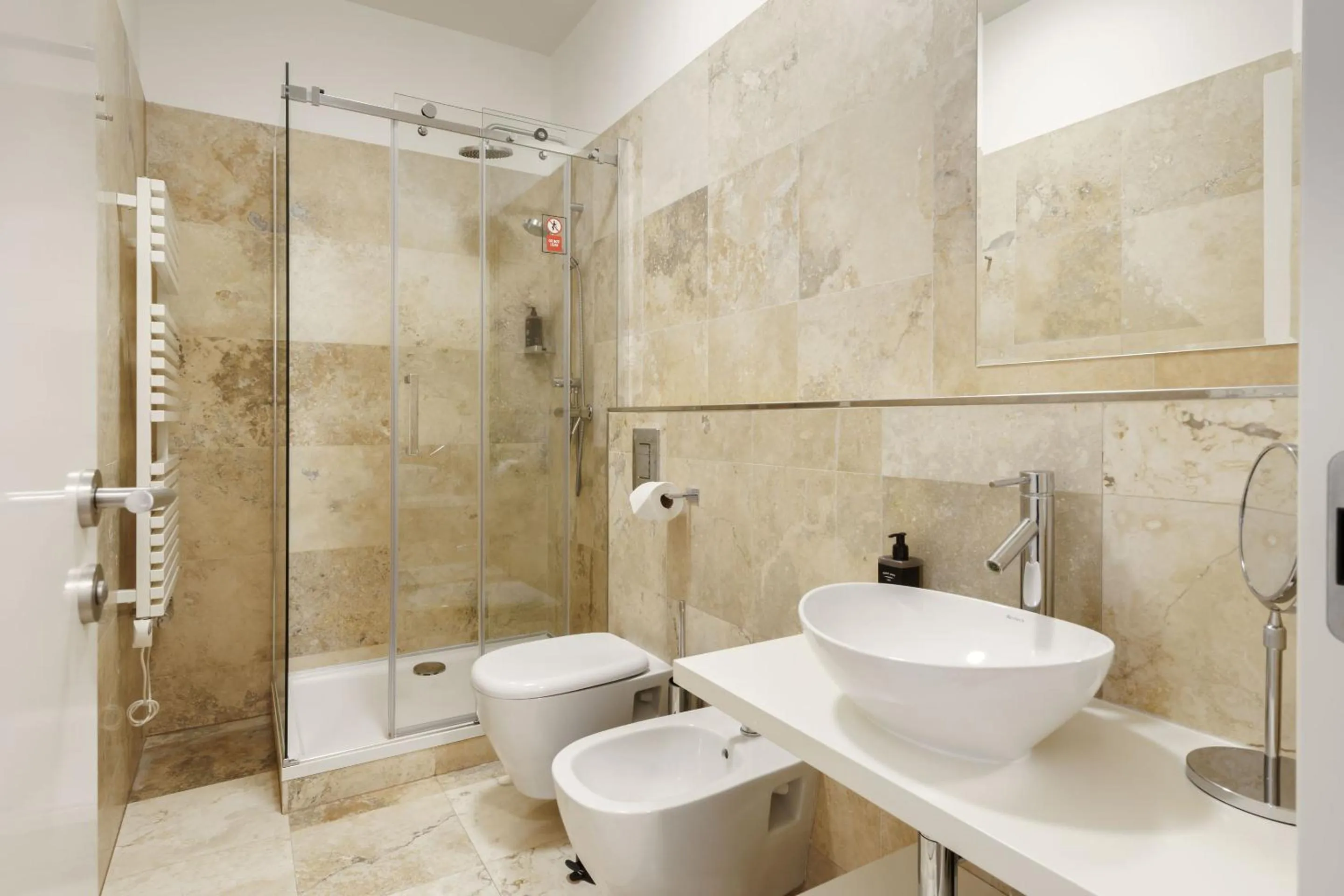 Shower in Limehome Prague Halkova