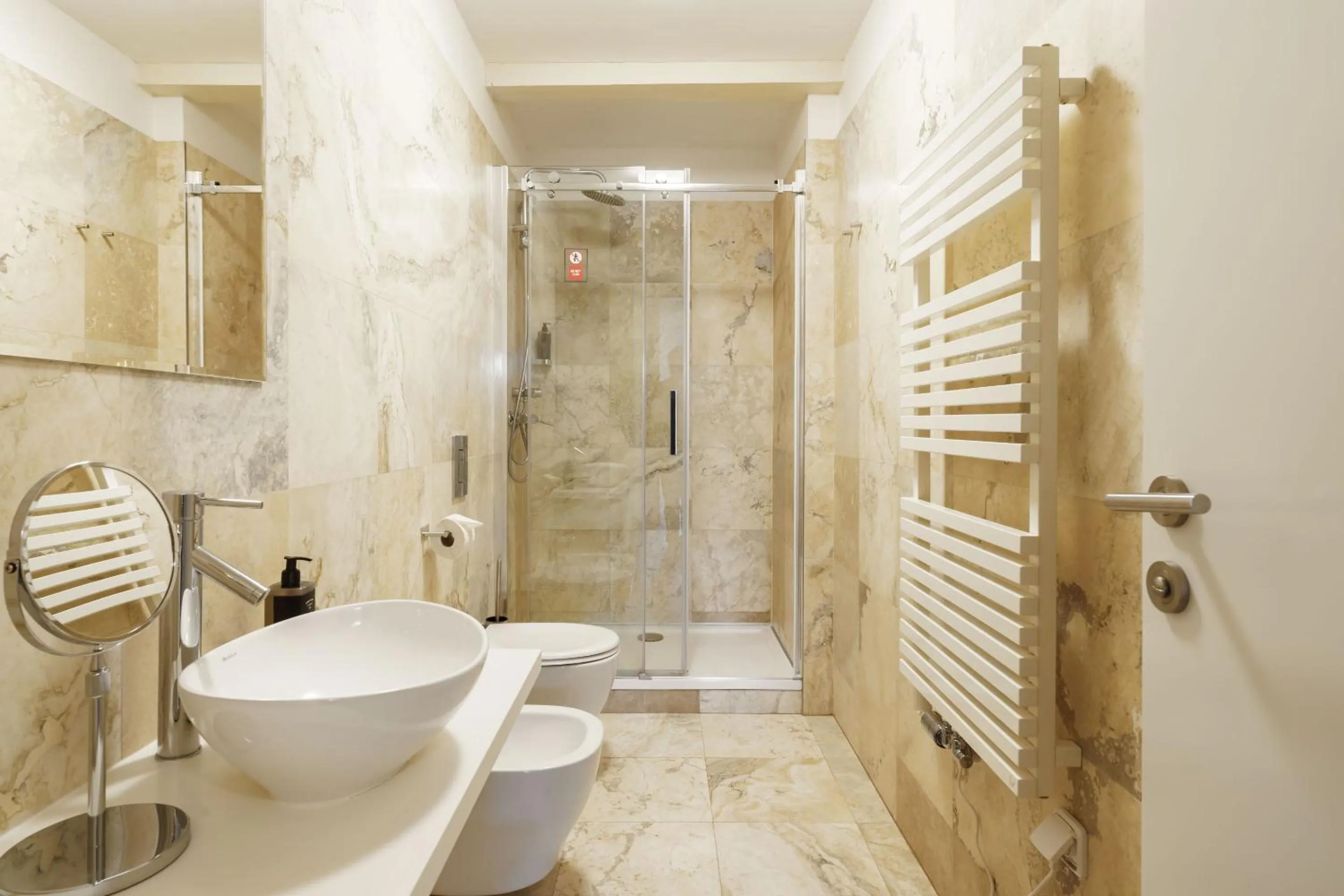 Shower in Limehome Prague Halkova