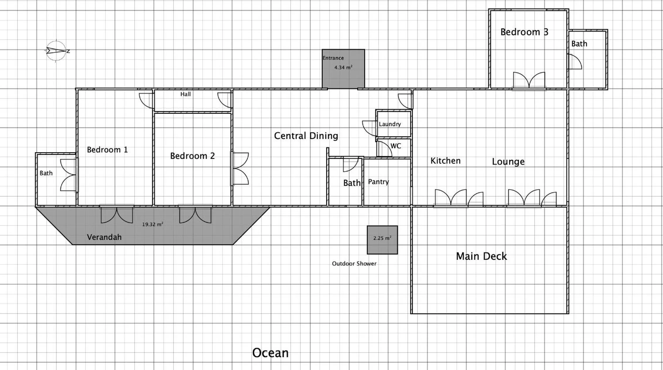 Floor plan in Sails Beach House