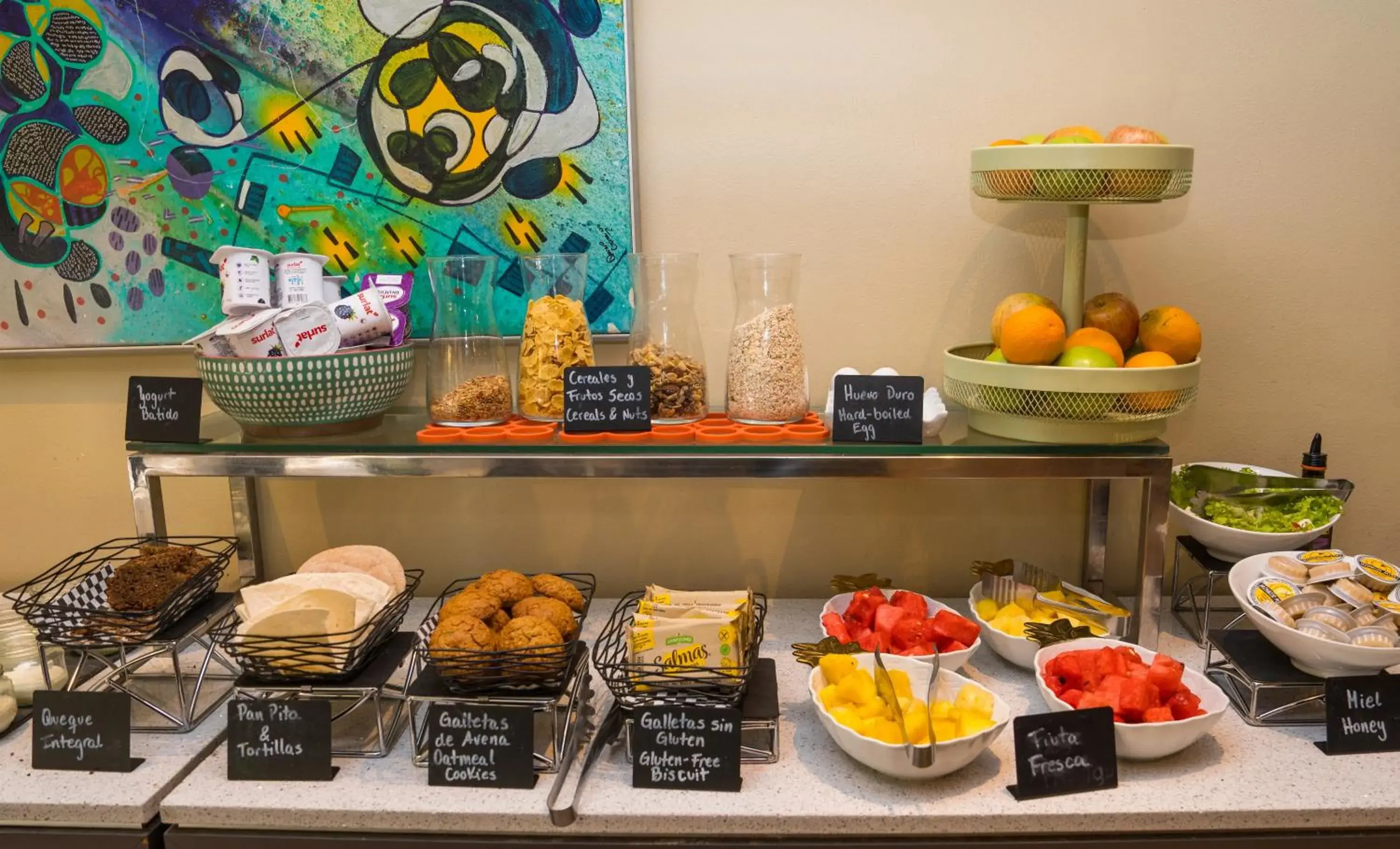 Continental breakfast in Hotel Director Vitacura Continental breakfast in Hotel Director Vitacura