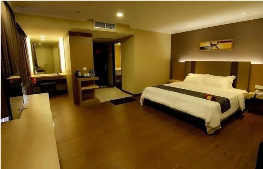 Bed in Hotel Anika Kluang Bed in Hotel Anika Kluang