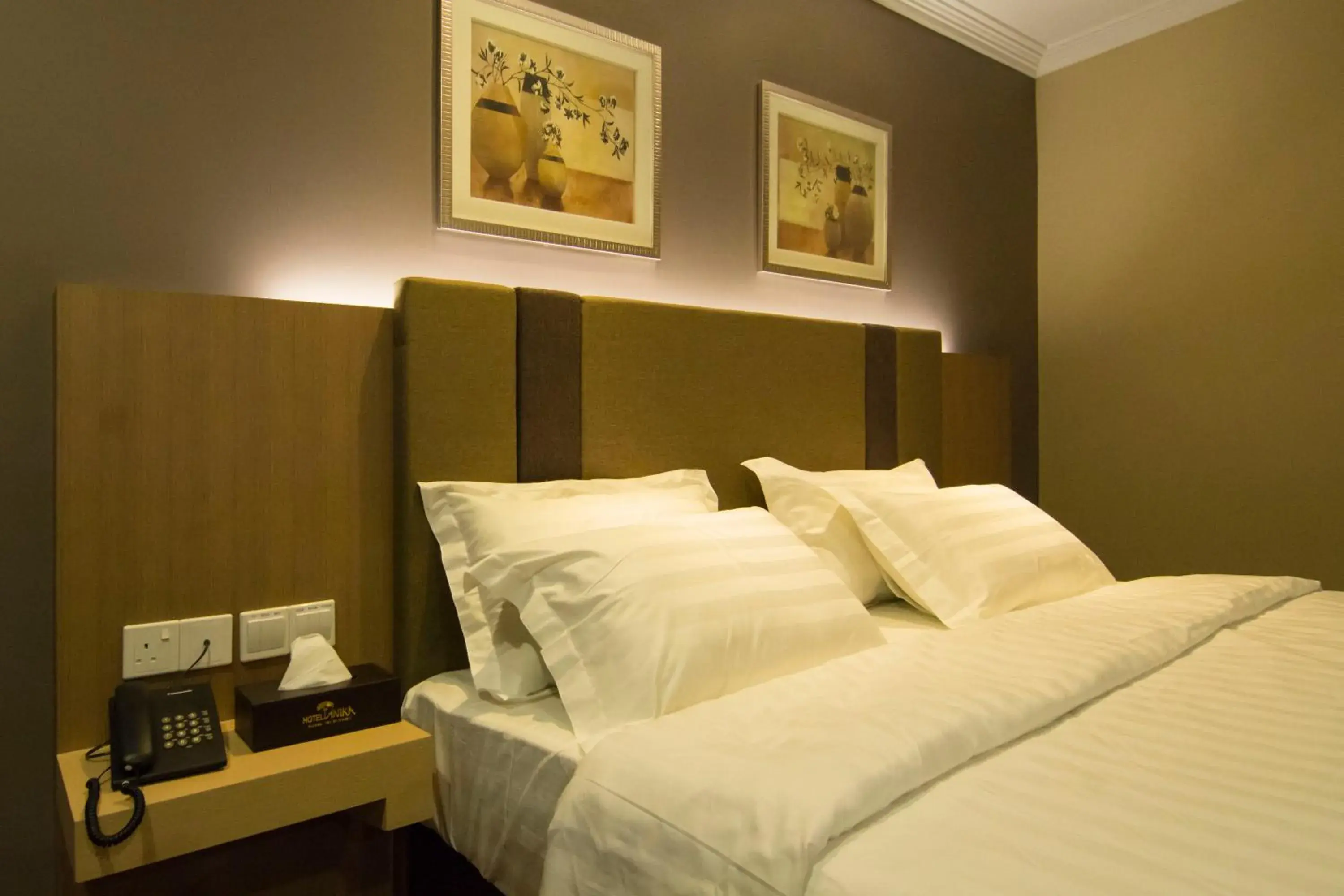 Bed in Hotel Anika Kluang Bed in Hotel Anika Kluang