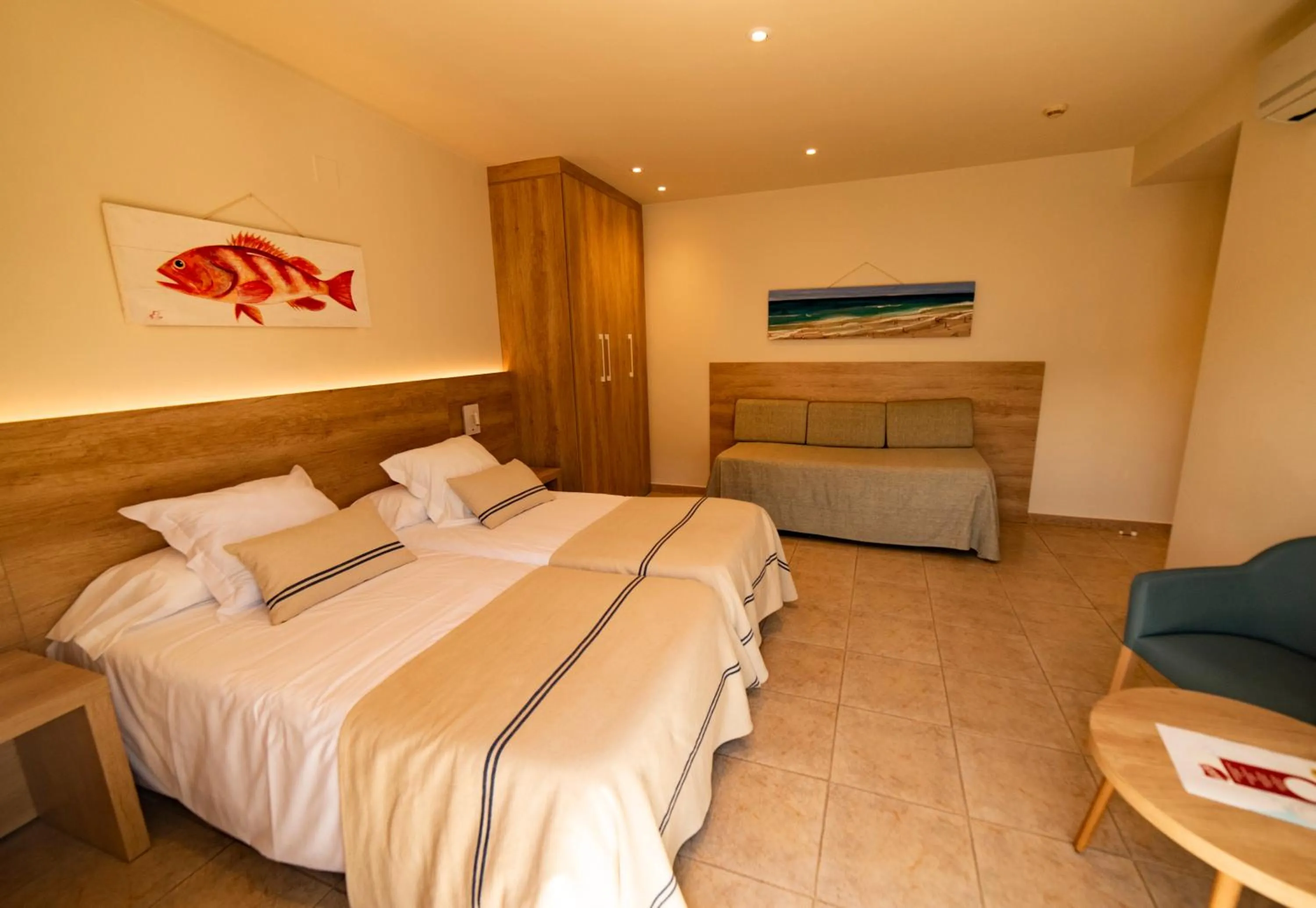 Bed in Hotel Tamariu