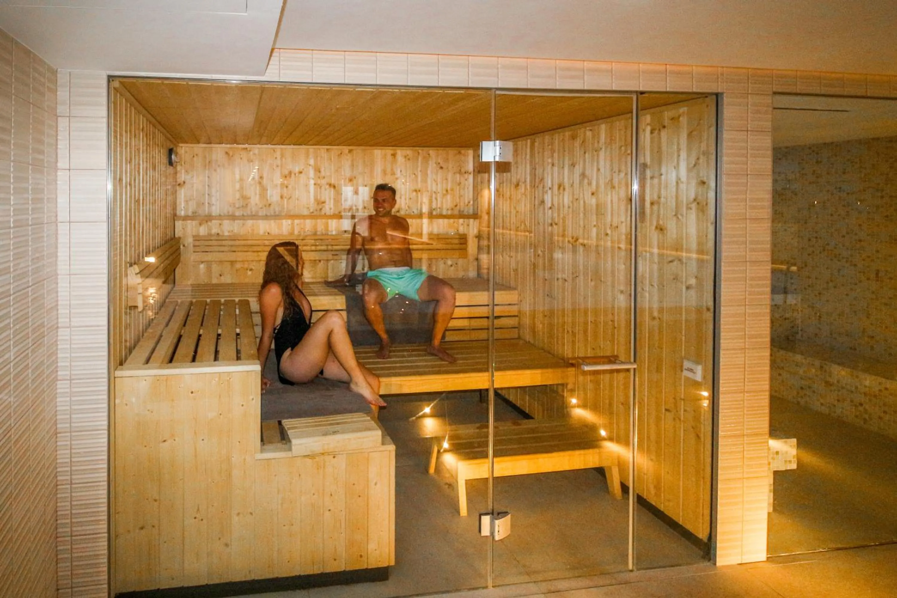 Sauna in Aparthotel Duva & Spa