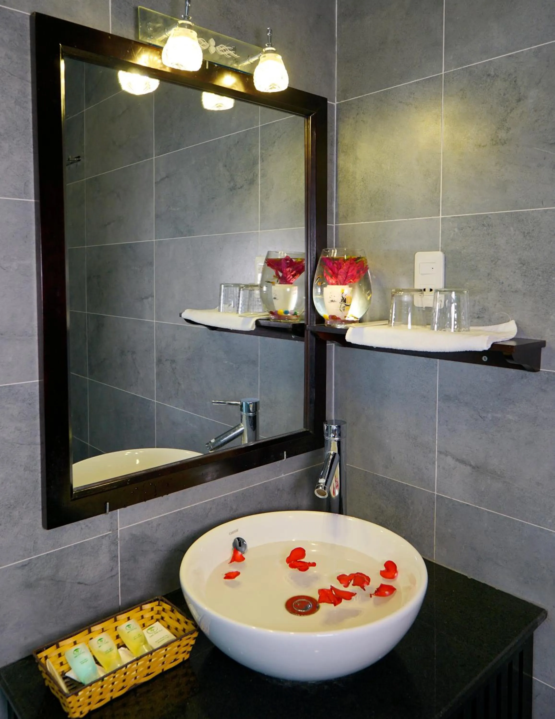 Shower in Rural Scene Villa