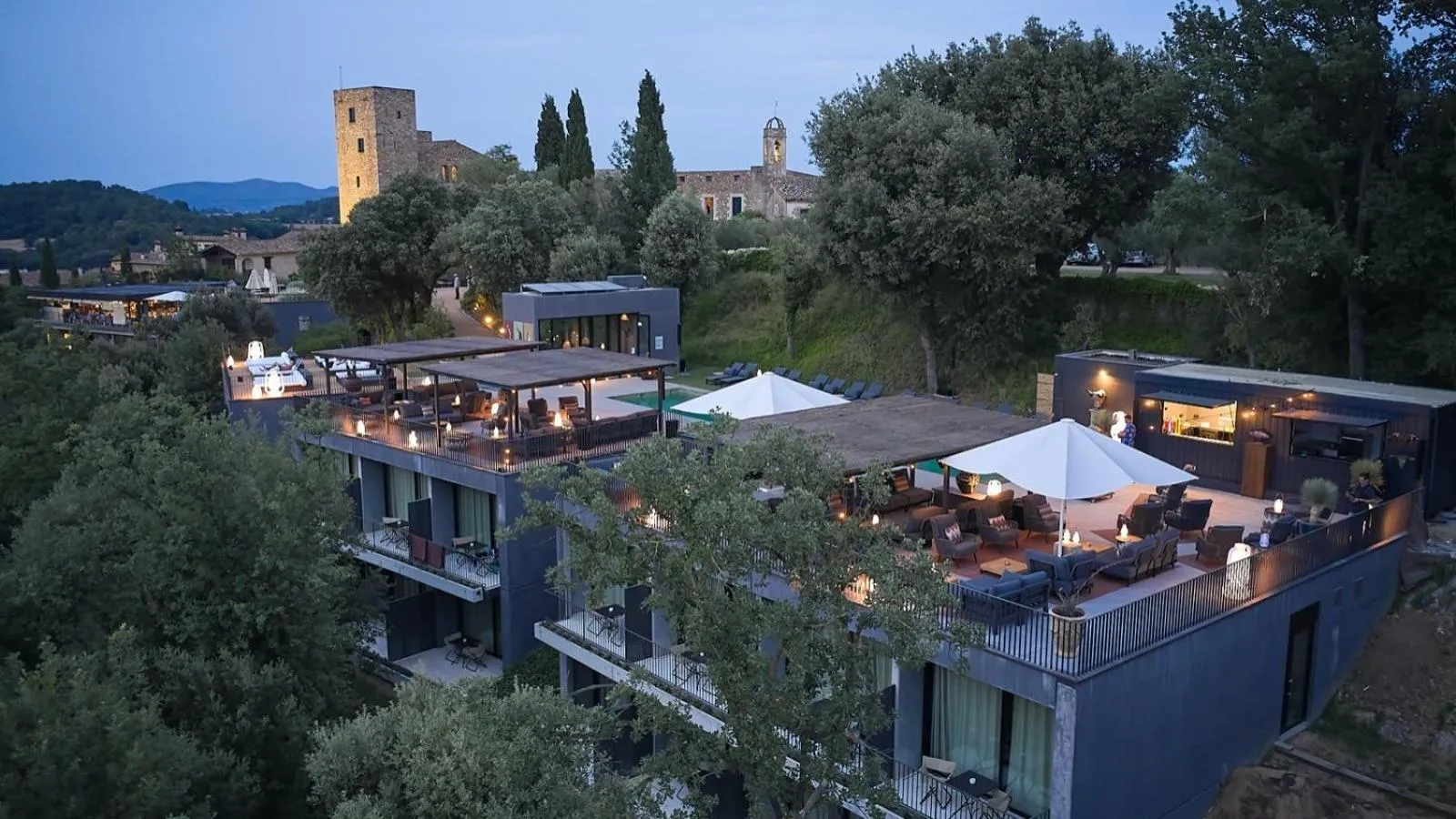 Bird's eye view in Hotel Castell d'Emporda