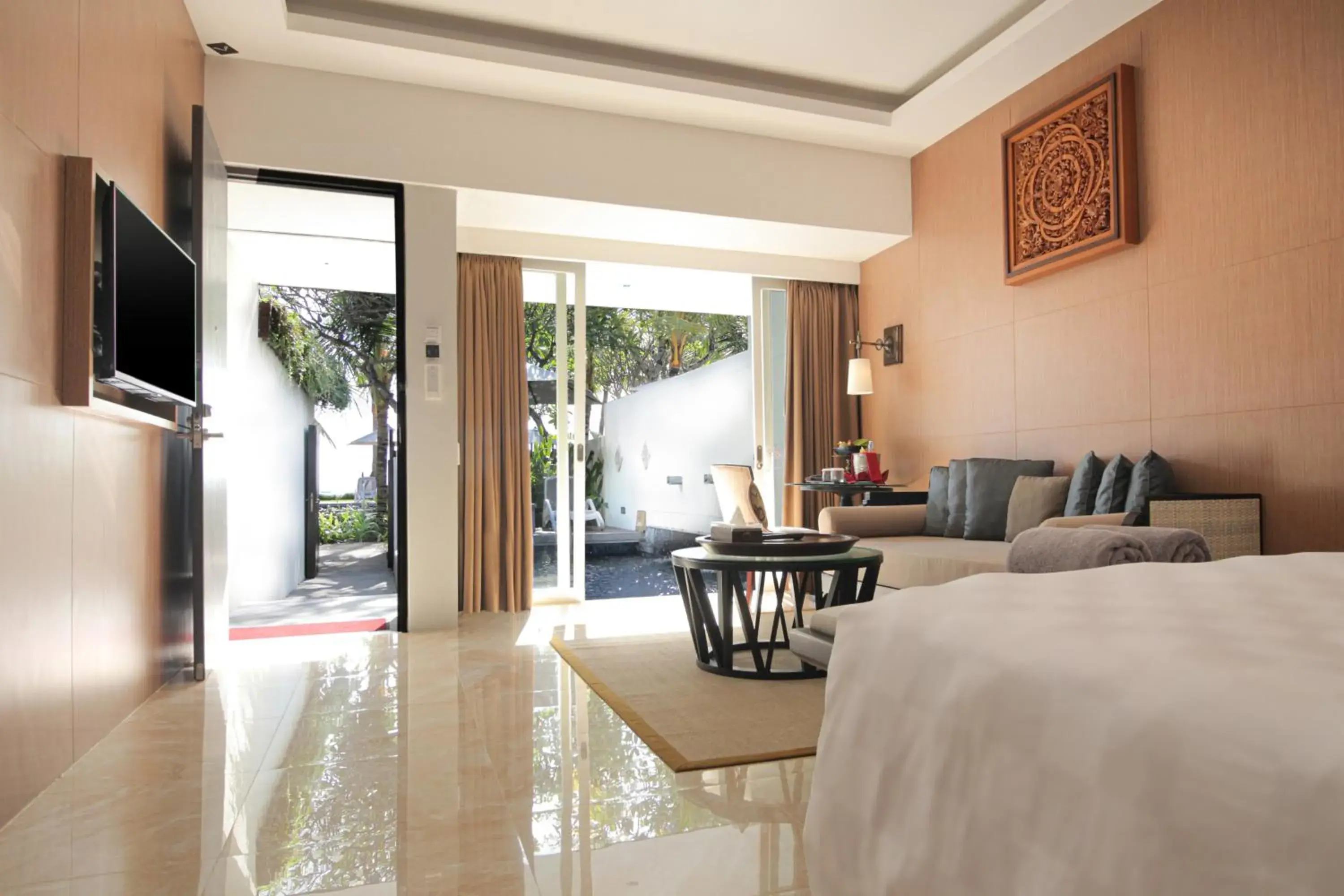 Living room, Bed in The Anvaya Beach Resort Bali Living room, Bed in The Anvaya Beach Resort Bali