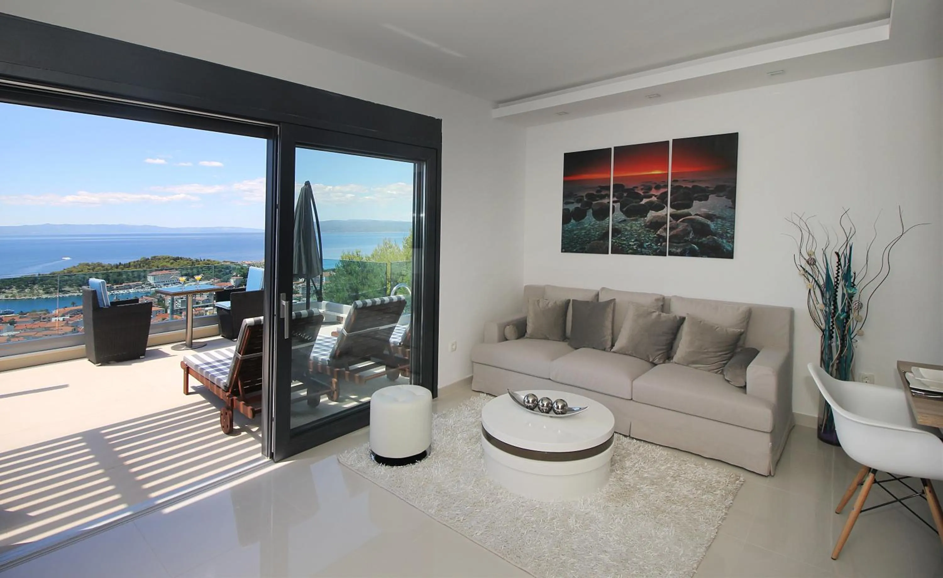 Seating area in Villa Afrodita
