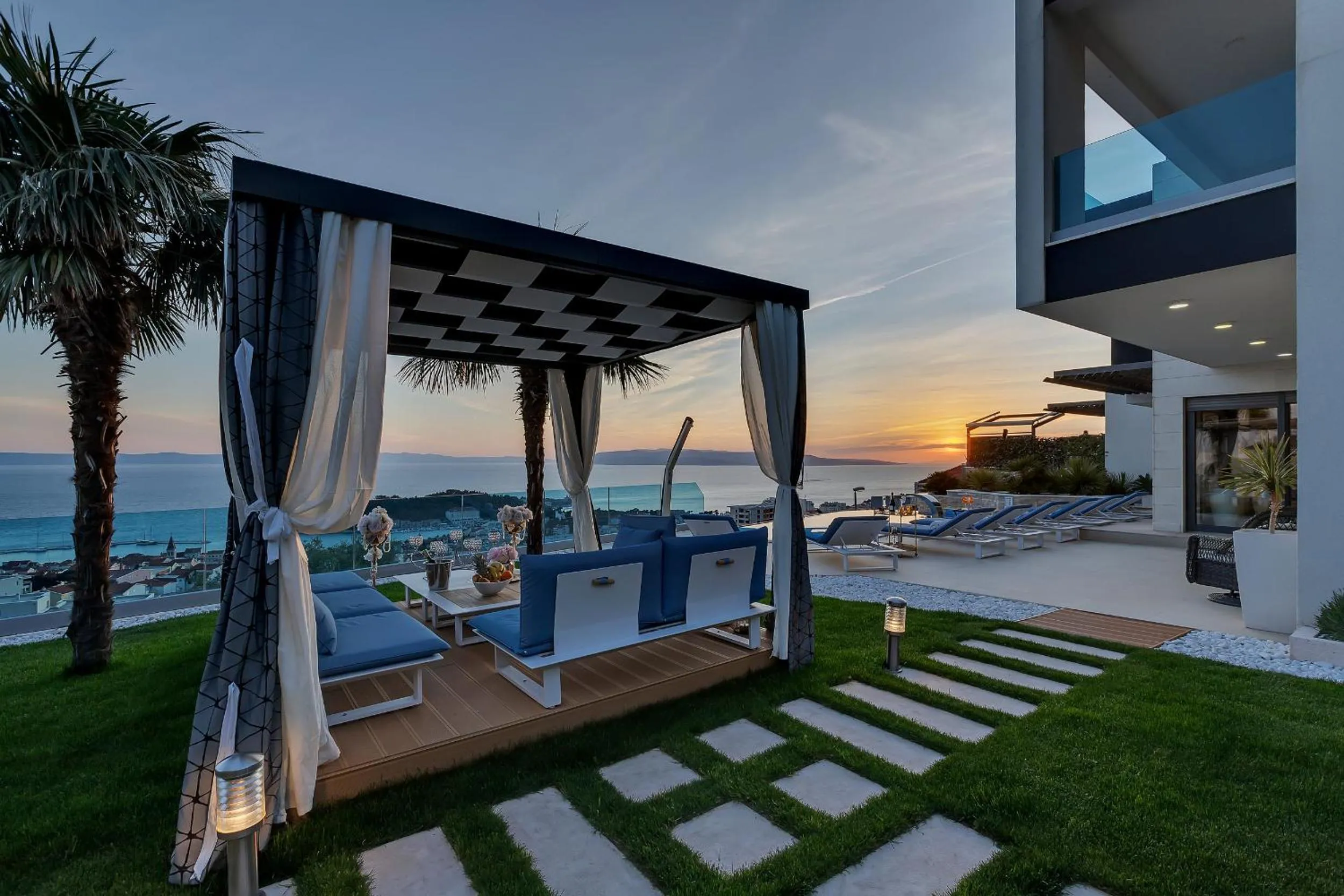 Seating area in Villa Afrodita