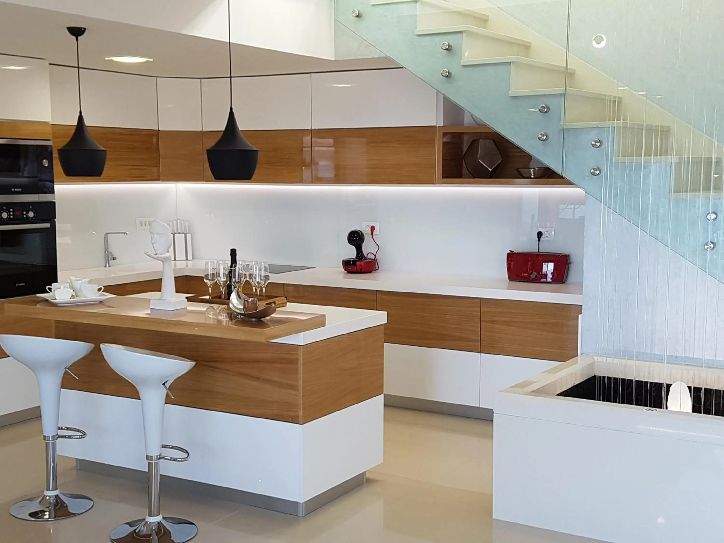 Kitchen or kitchenette in Villa Afrodita