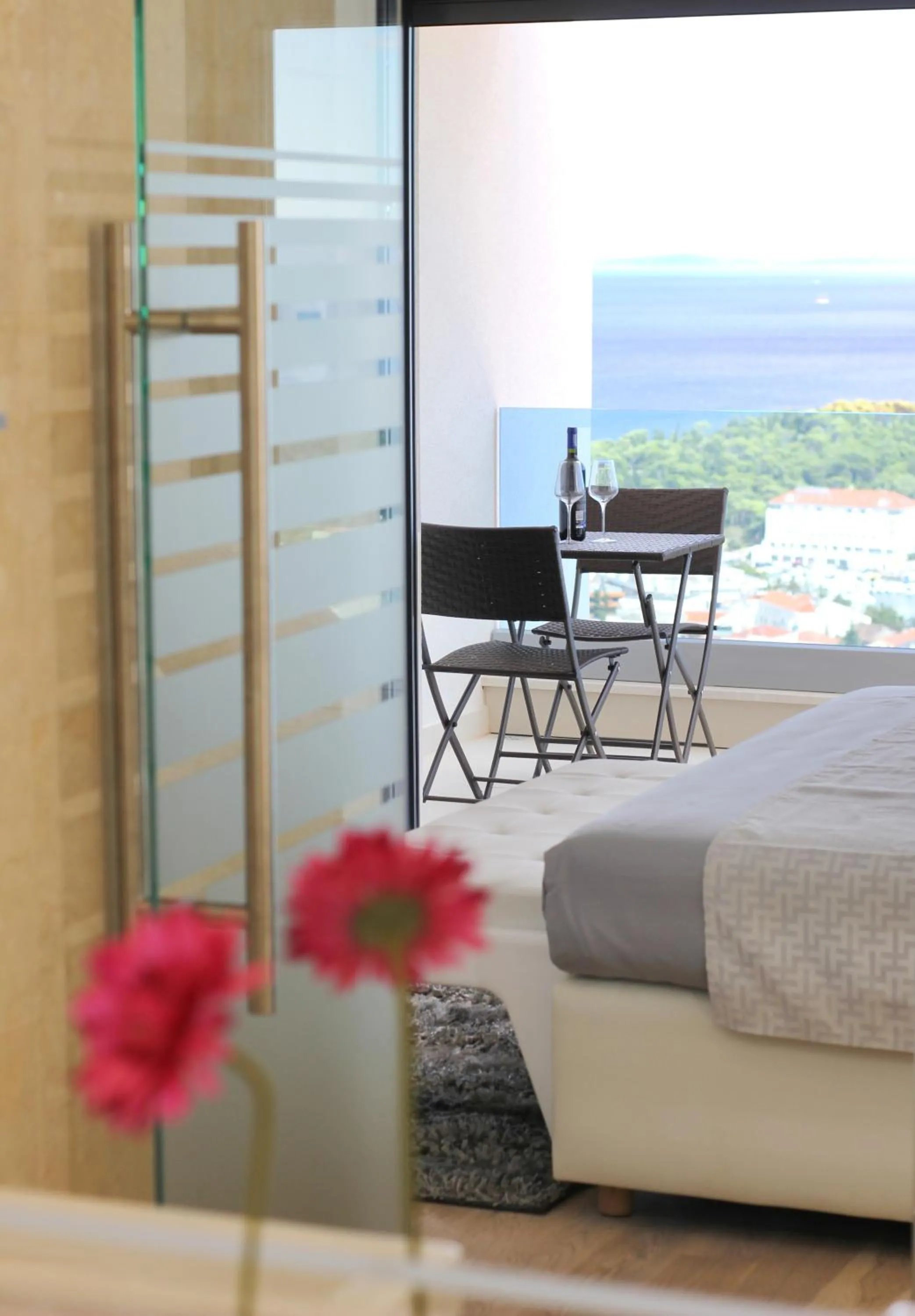 Balcony/Terrace, Bed in Villa Afrodita