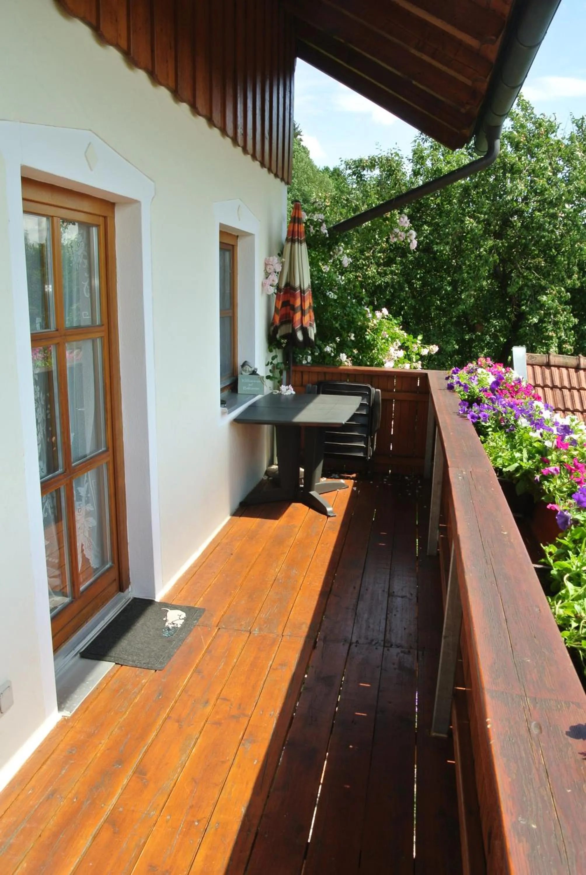 Balcony/Terrace in Haus Am Waldrand - Ferienwohnung Augustin