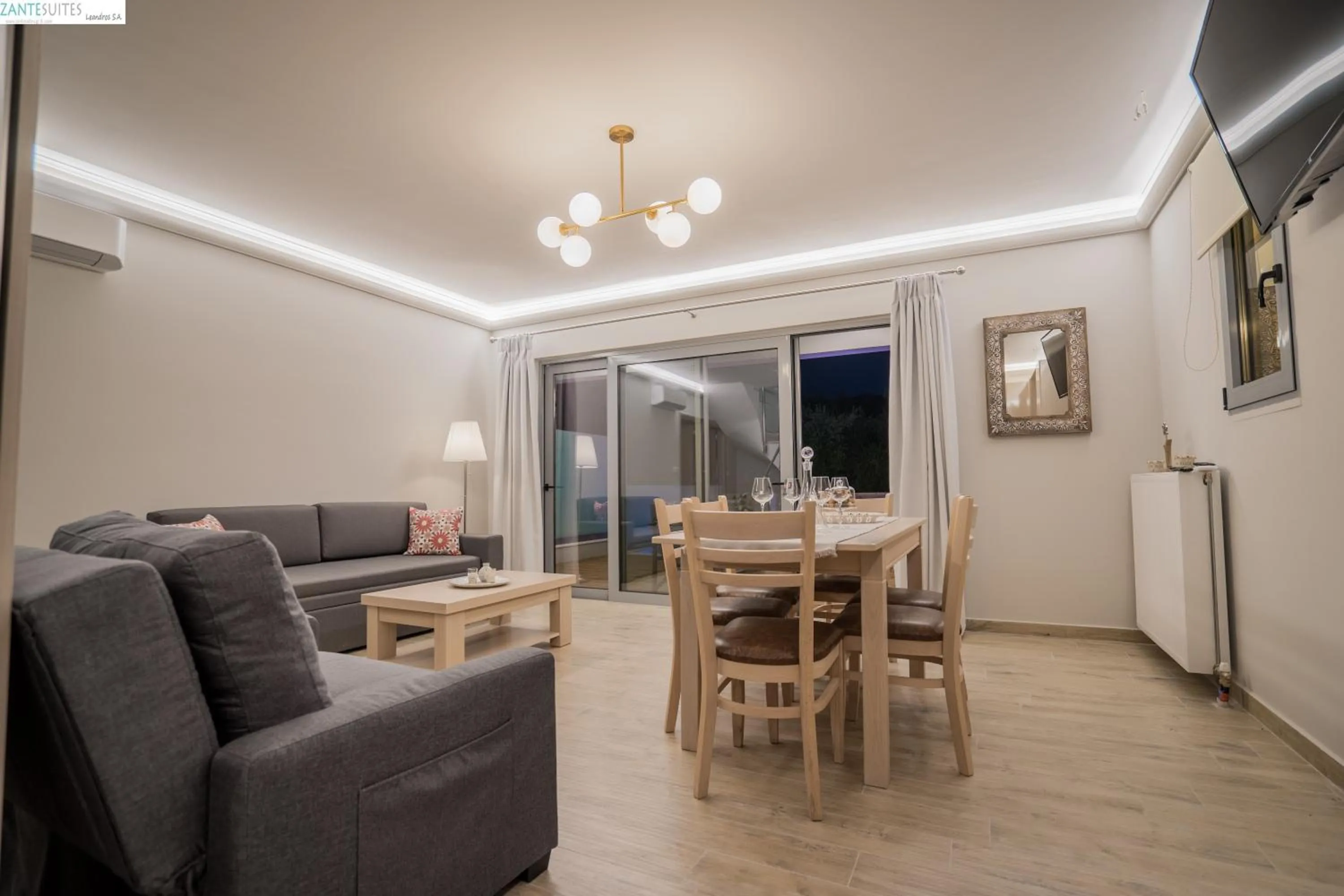 Living room in Zante Suites