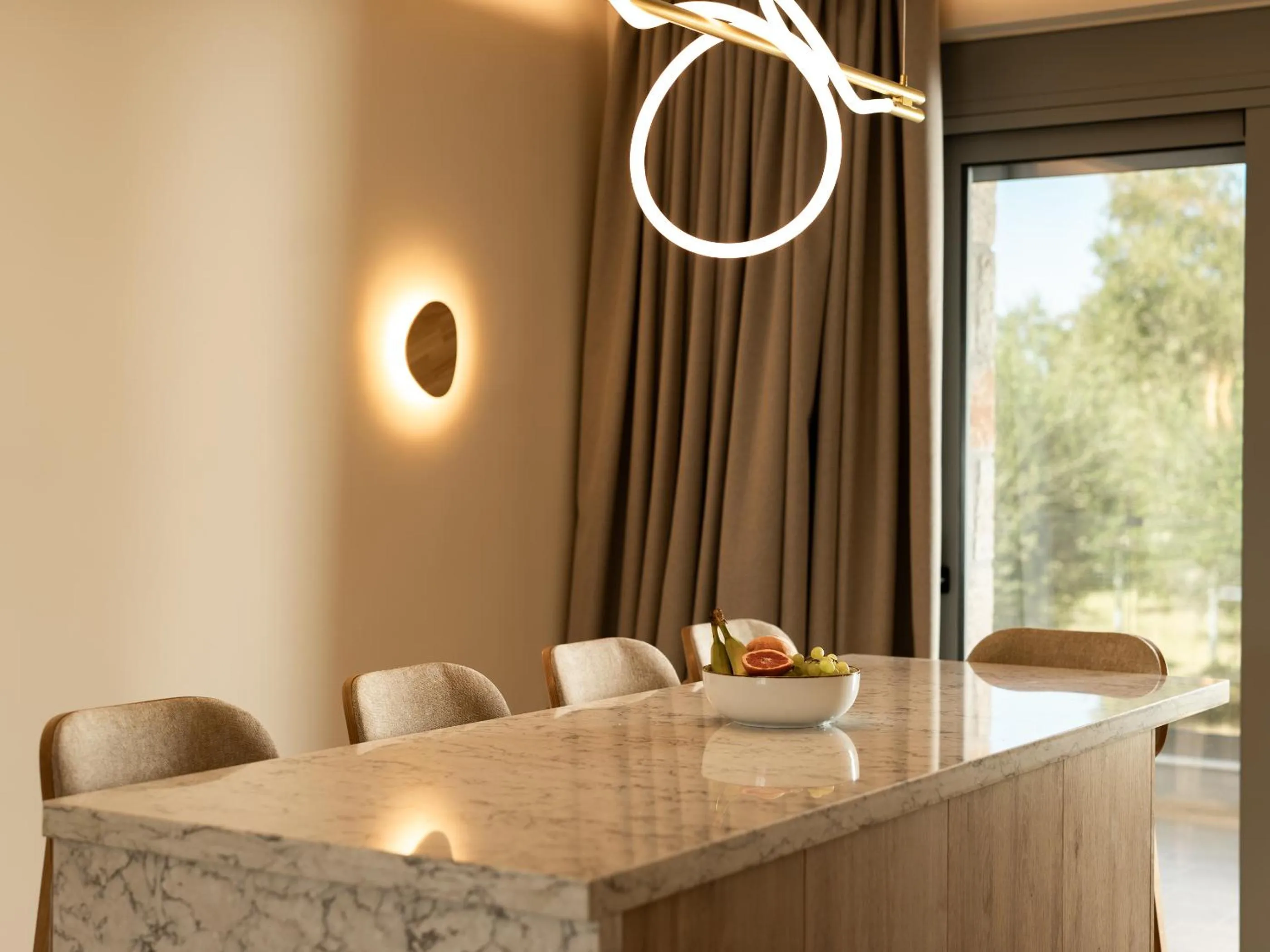 Dining area in Zante Suites