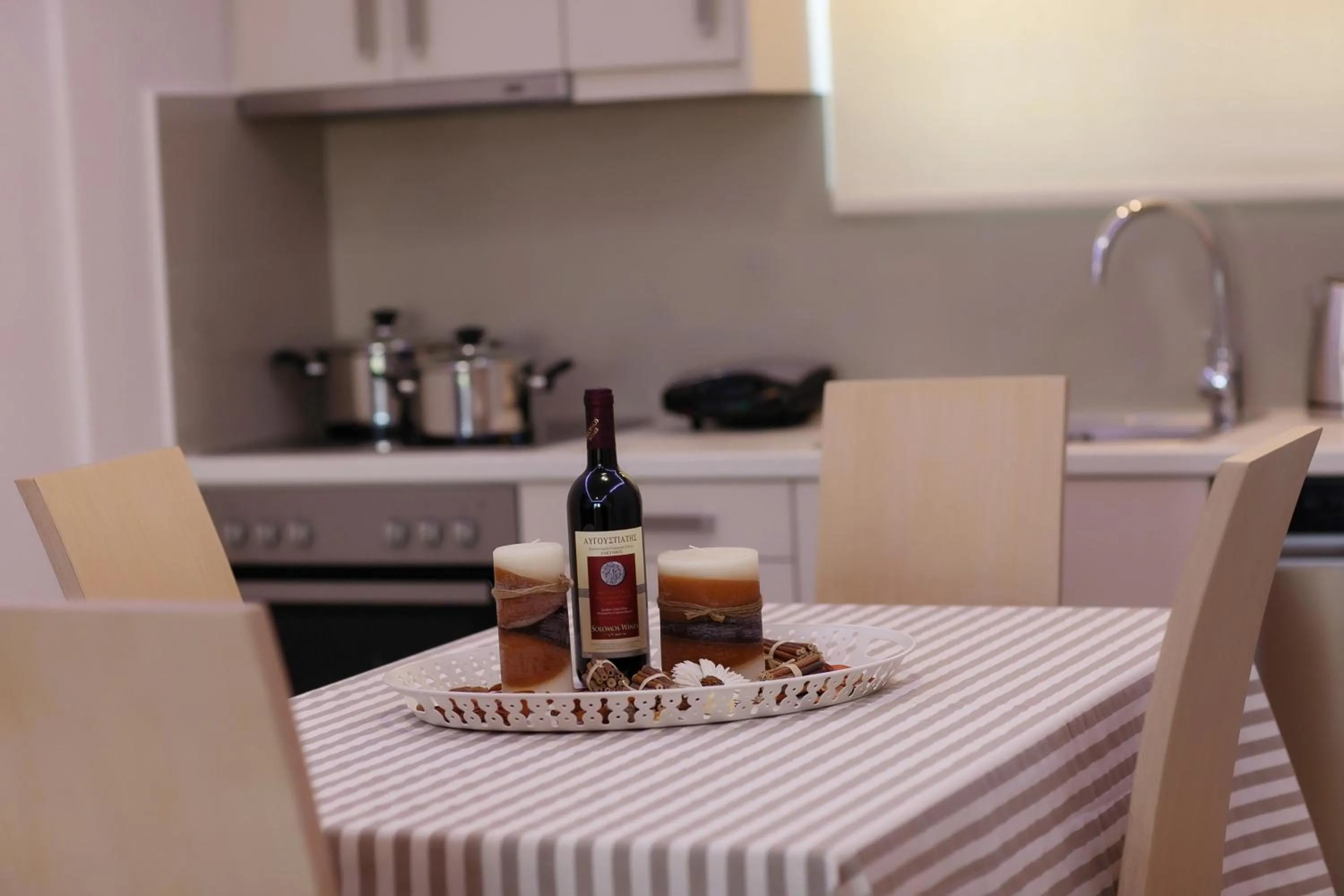 Kitchen or kitchenette in Zante Suites