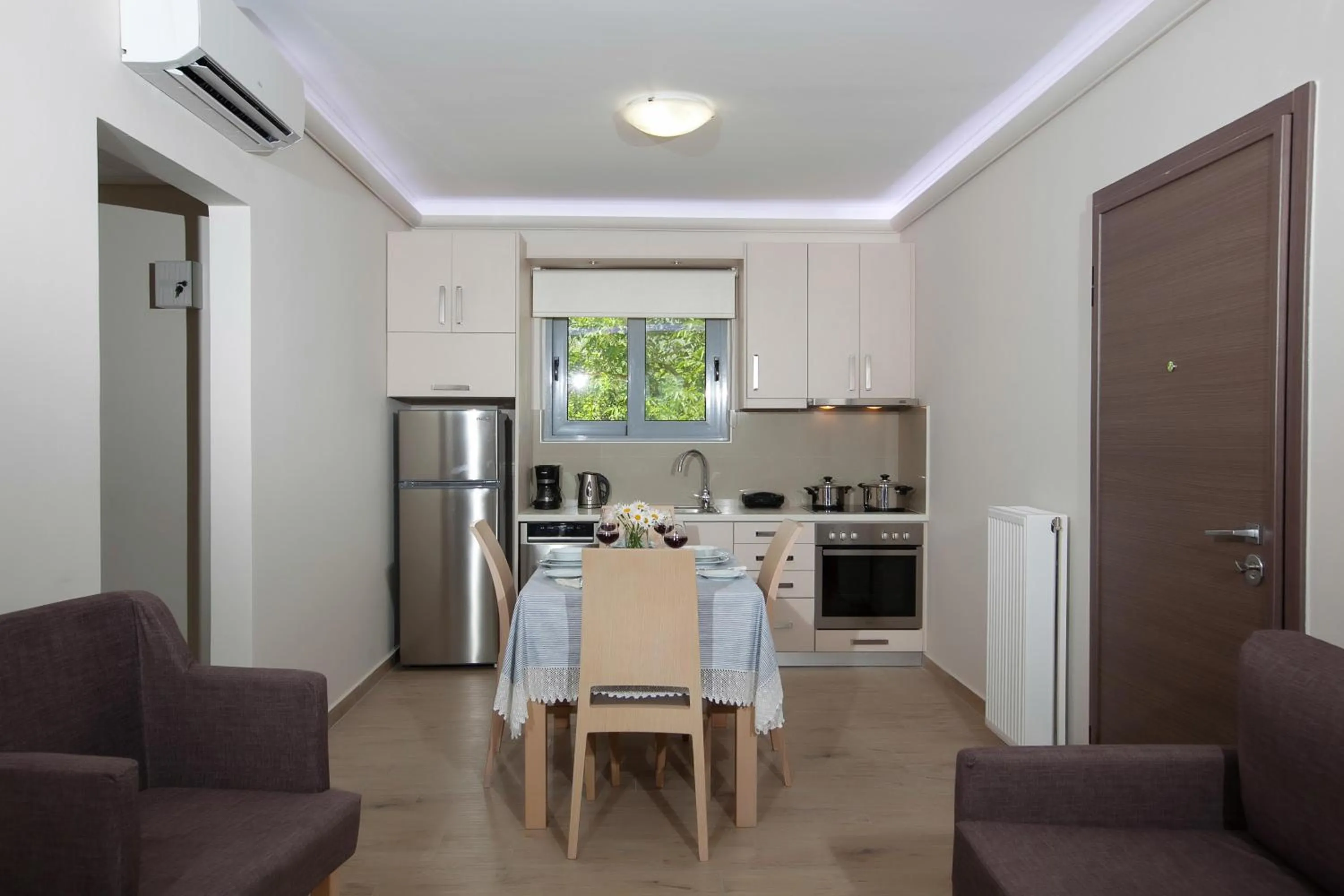 Kitchen or kitchenette in Zante Suites