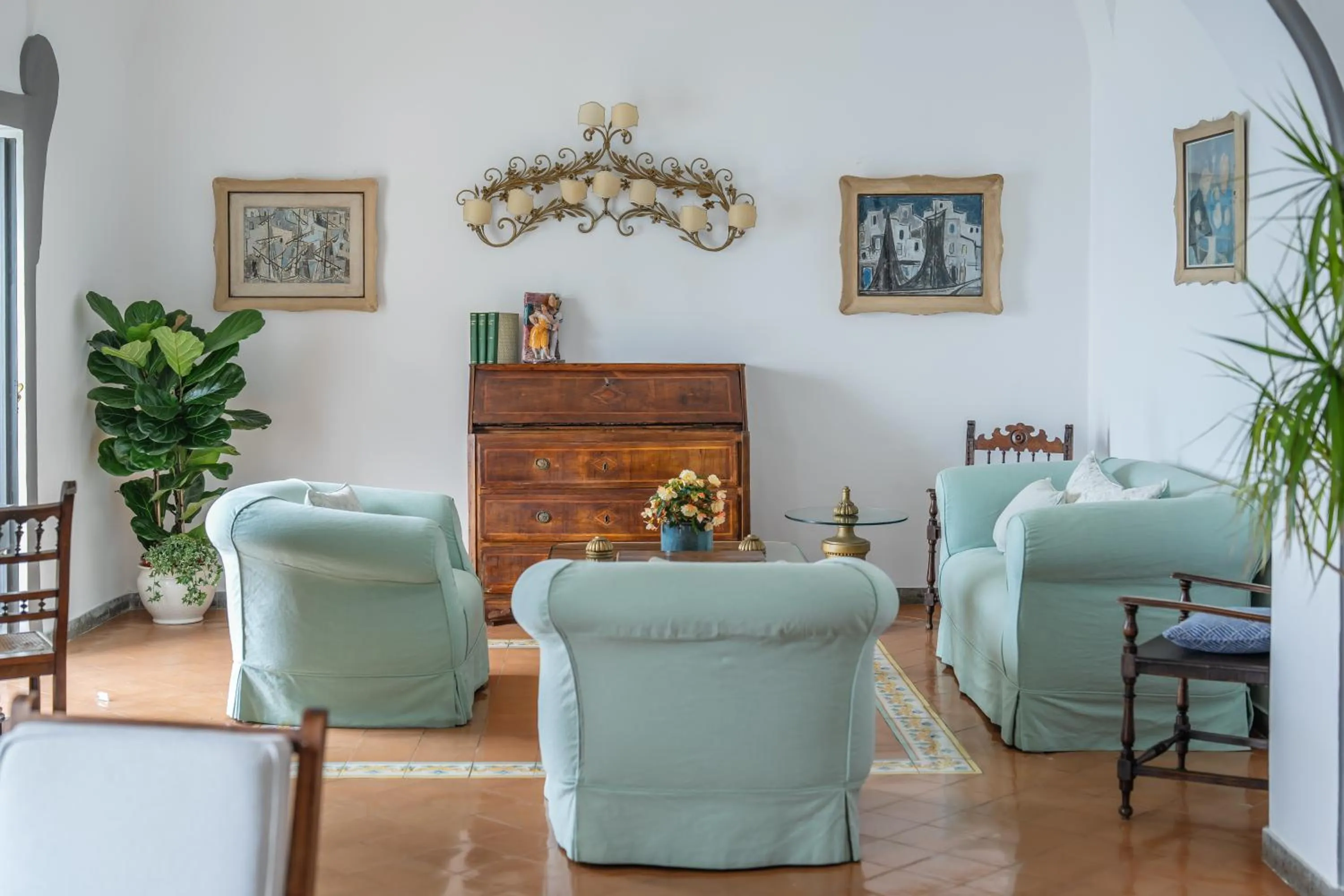 Living room in Albergo Miramare Positano