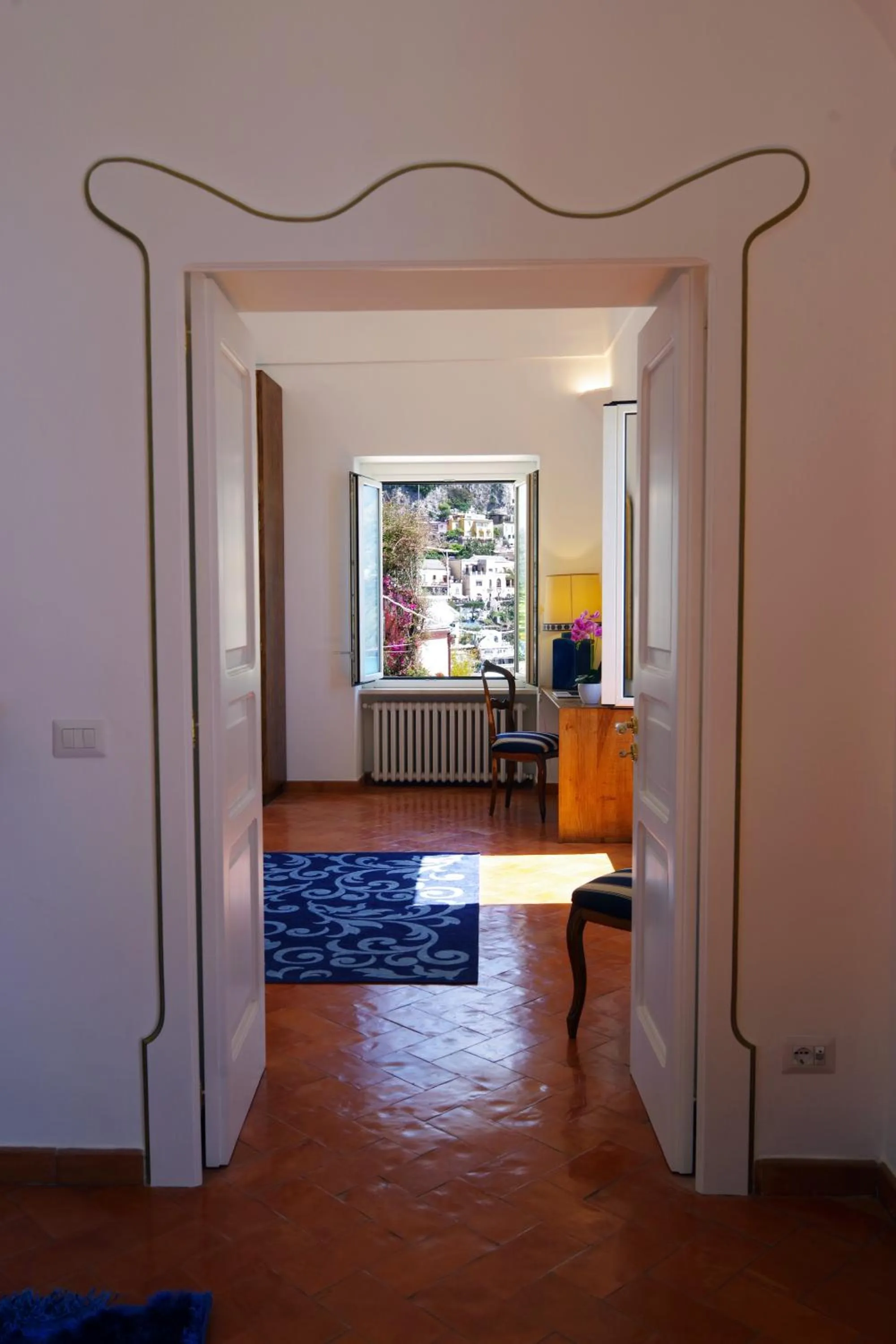 Seating area in Albergo Miramare Positano