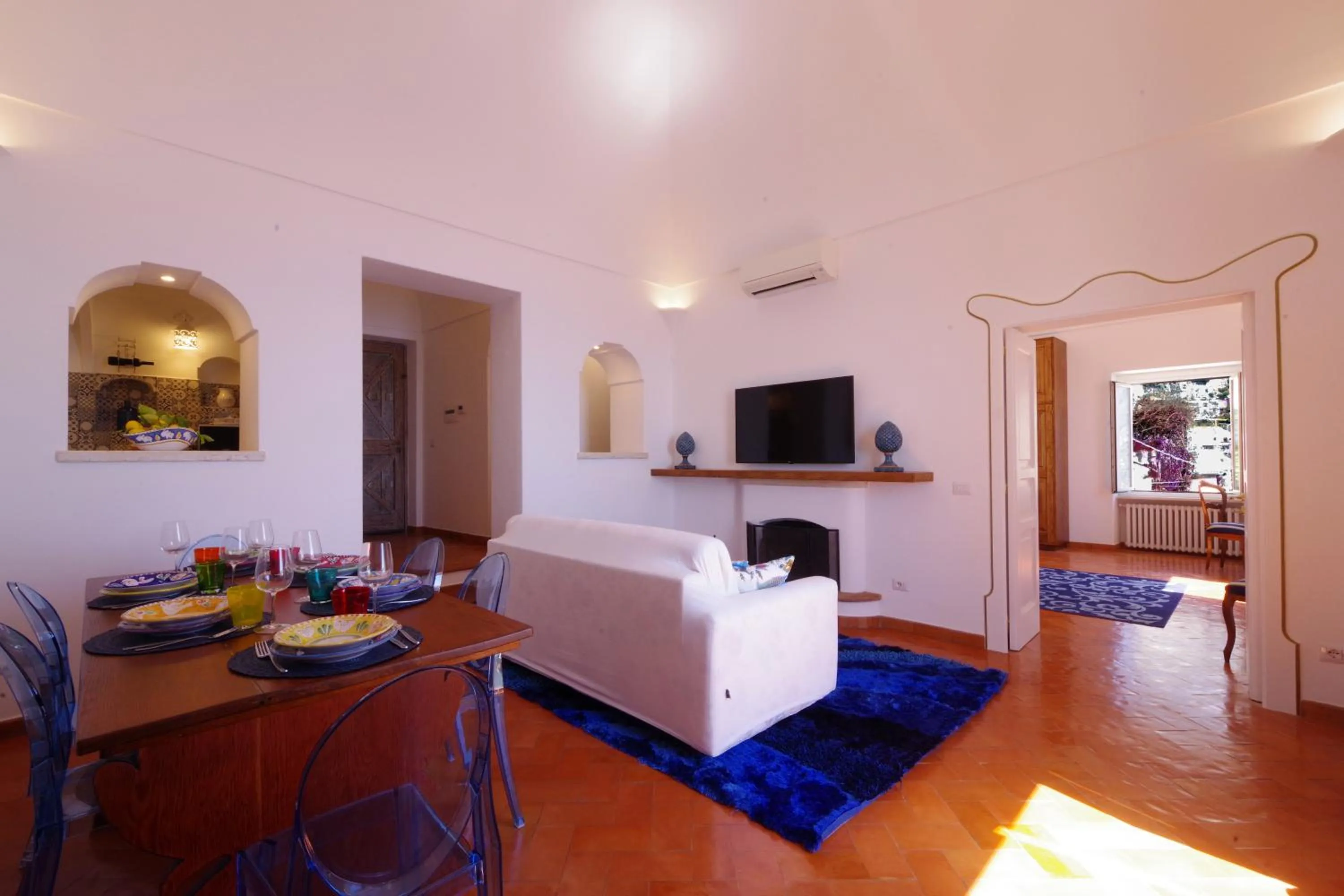 Living room in Albergo Miramare Positano