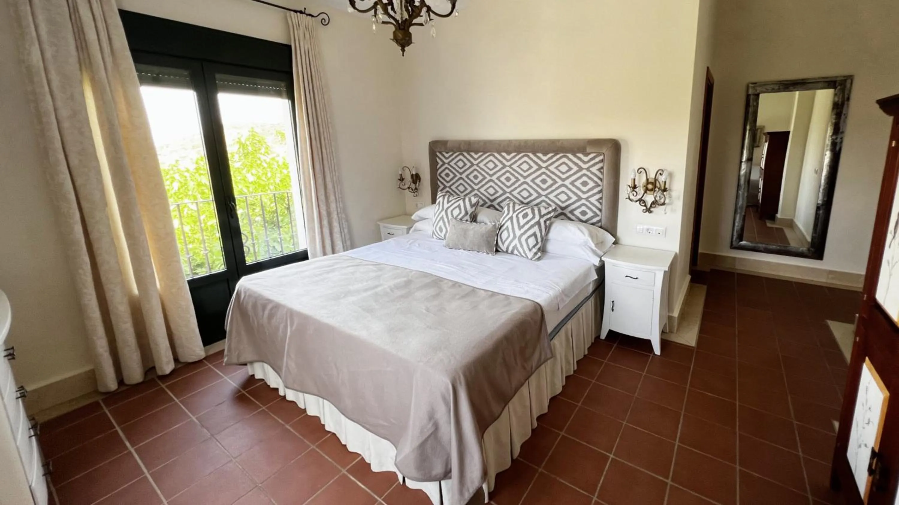 Bed in Hotel Sindhura