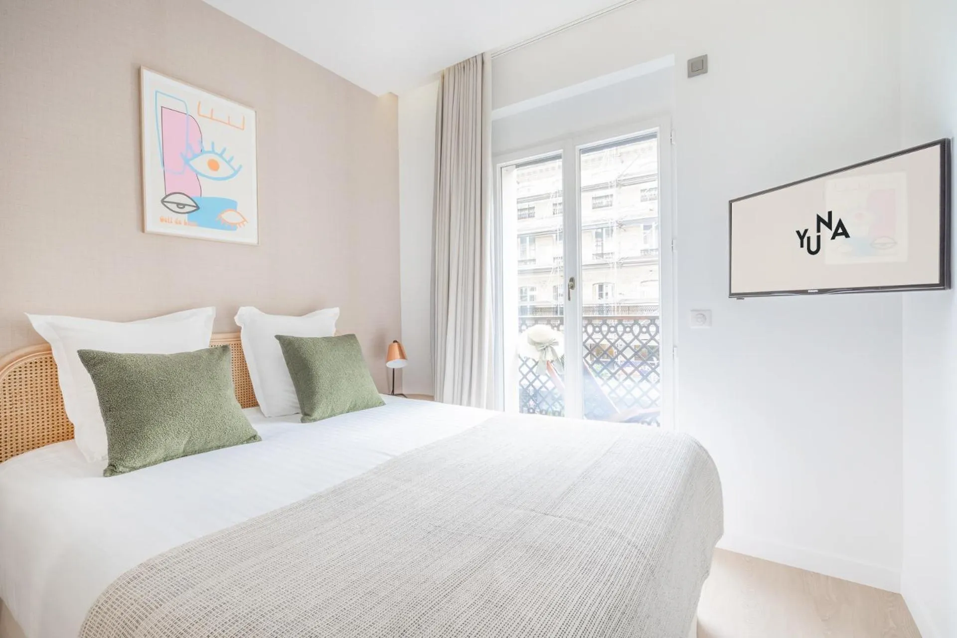 Bedroom, Bed in Yuna Les Halles - Serviced Apartments
