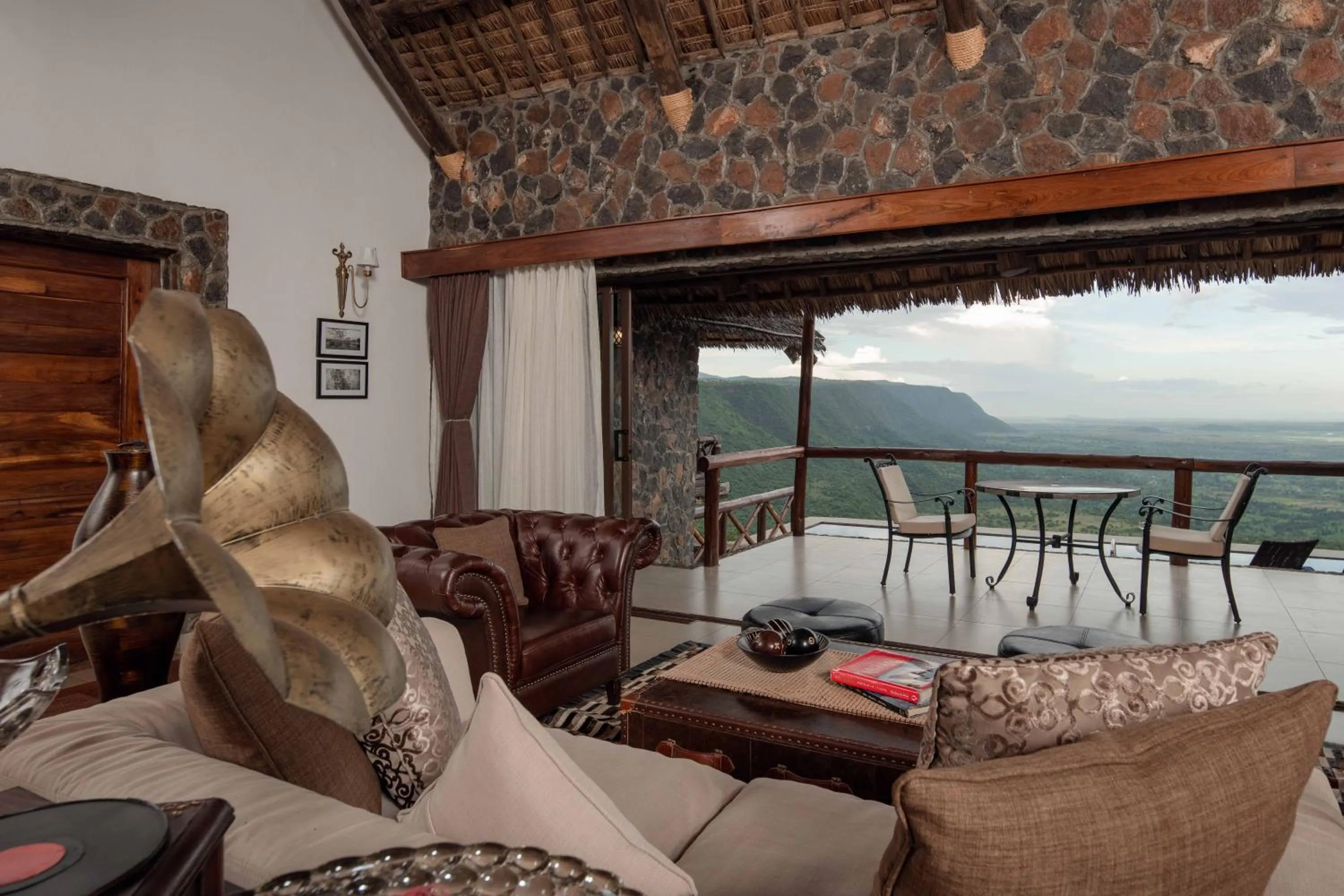 Living room in Lake Manyara Kilimamoja Lodge