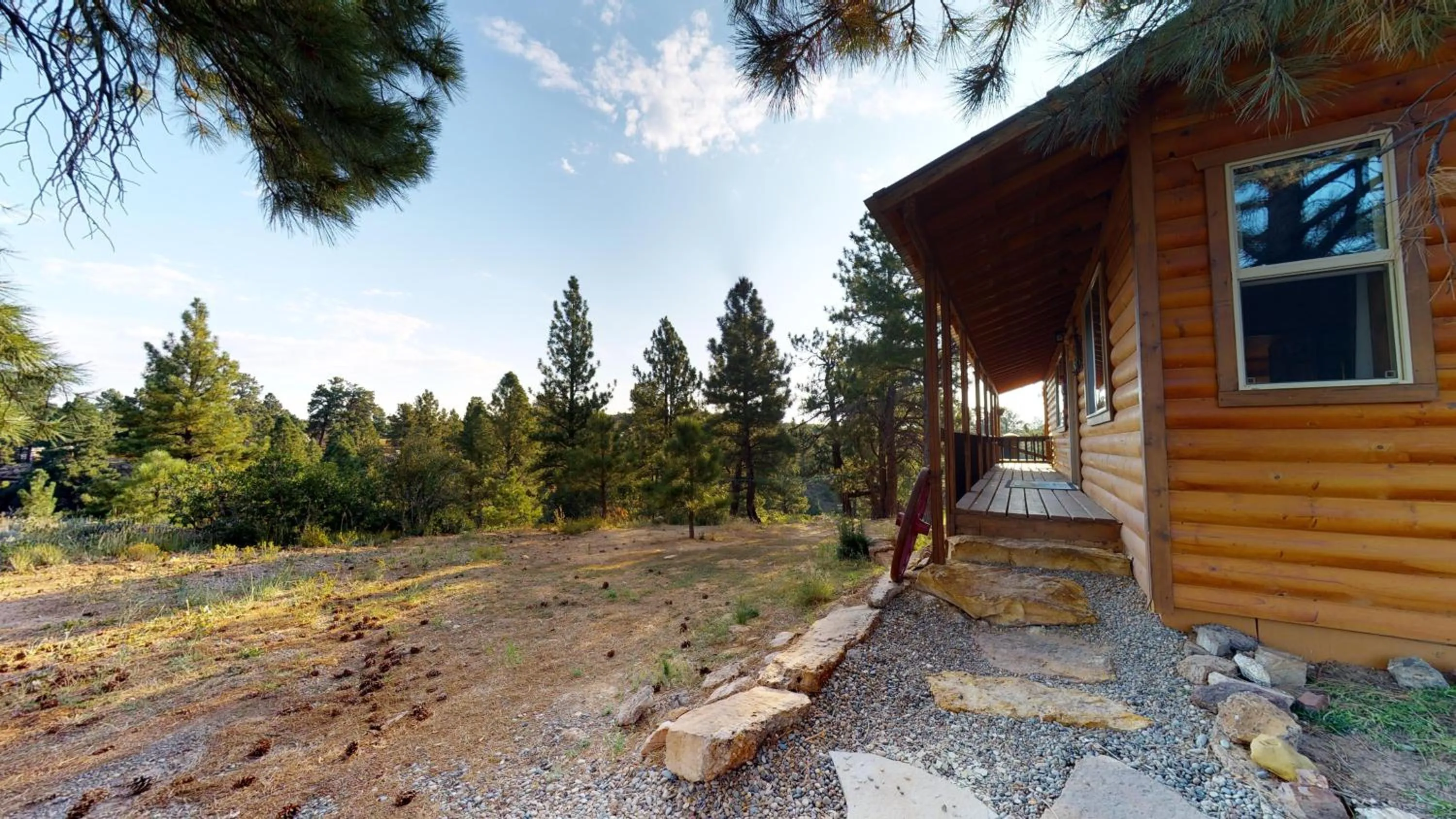 Property building in Long View Cabin, Breakfast Deck overlooking the Canyon!