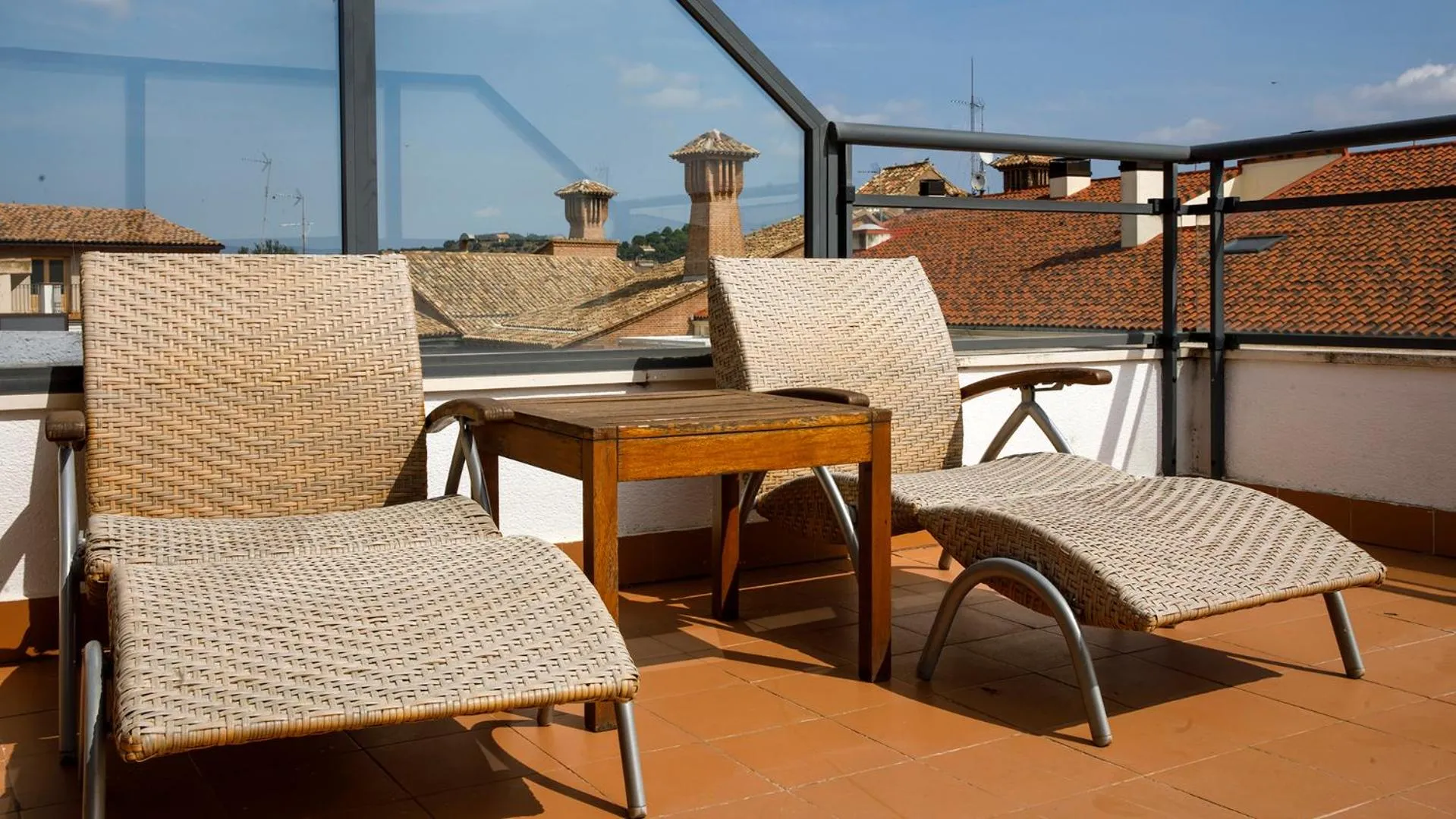 Balcony/Terrace in Gran Hotel Ciudad de Barbastro