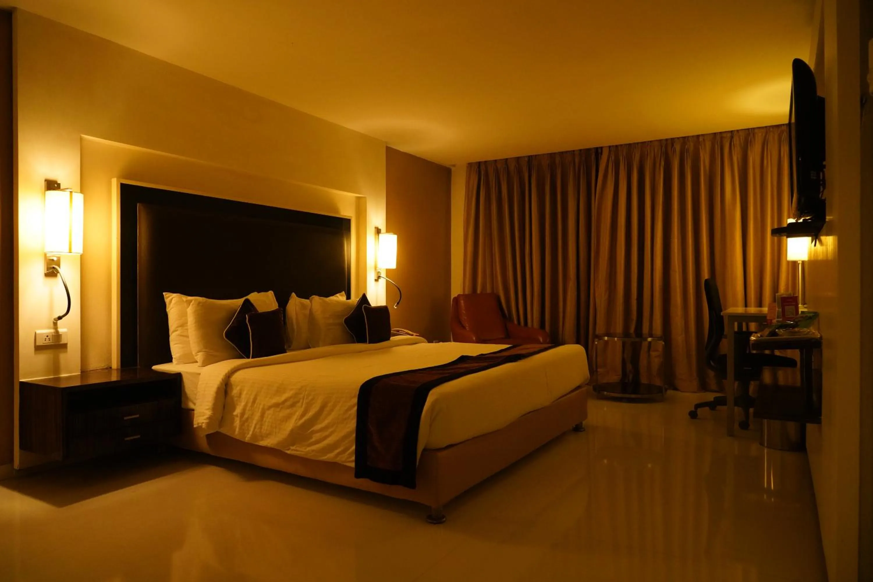 Bedroom, Bed in Royal Park Kakinada