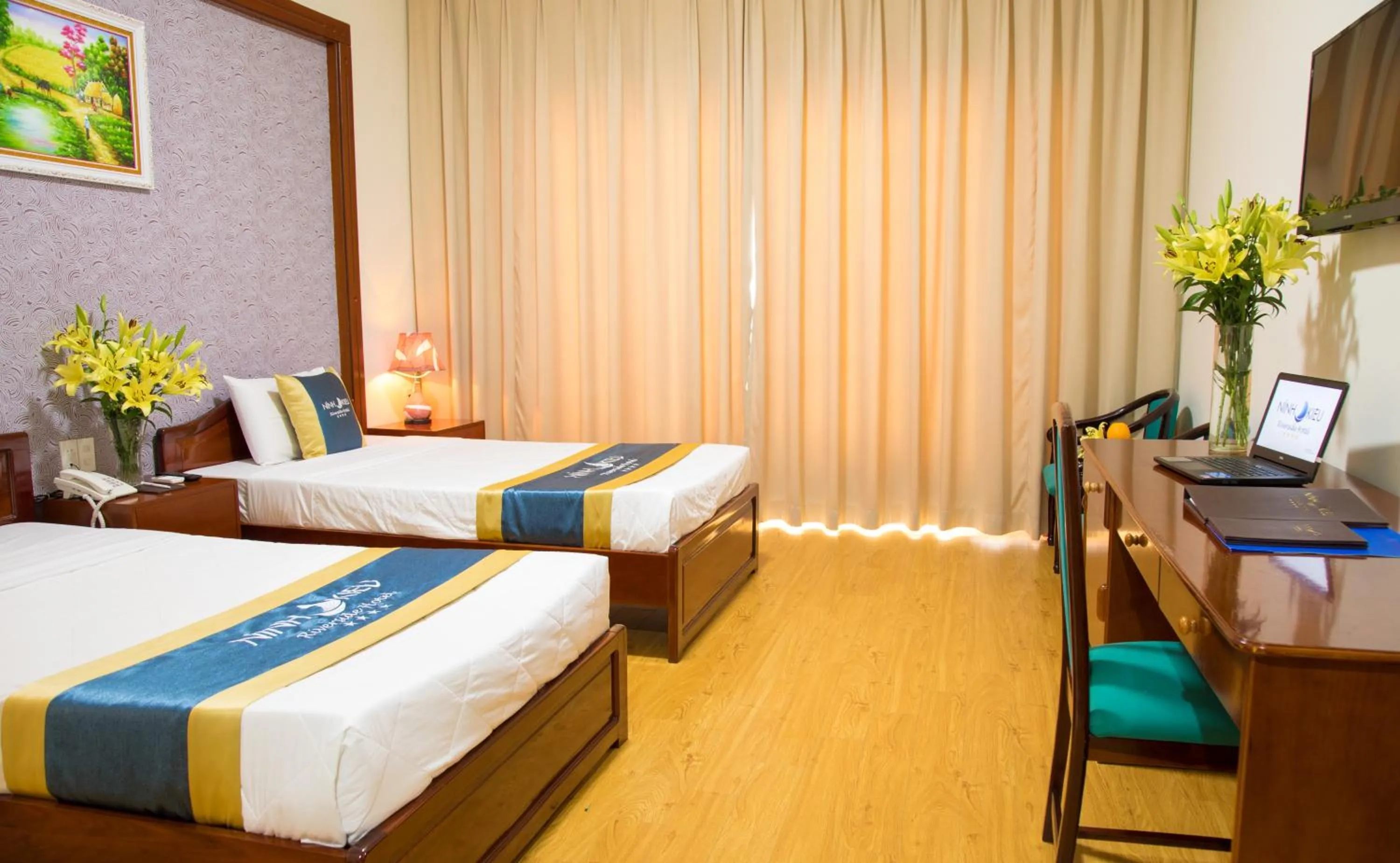 Bed in Ninh Kieu Riverside Hotel