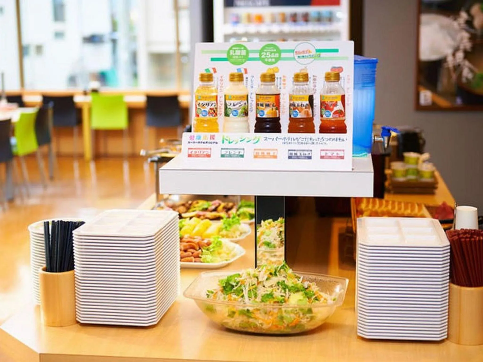 Buffet breakfast in Super Hotel Minamata