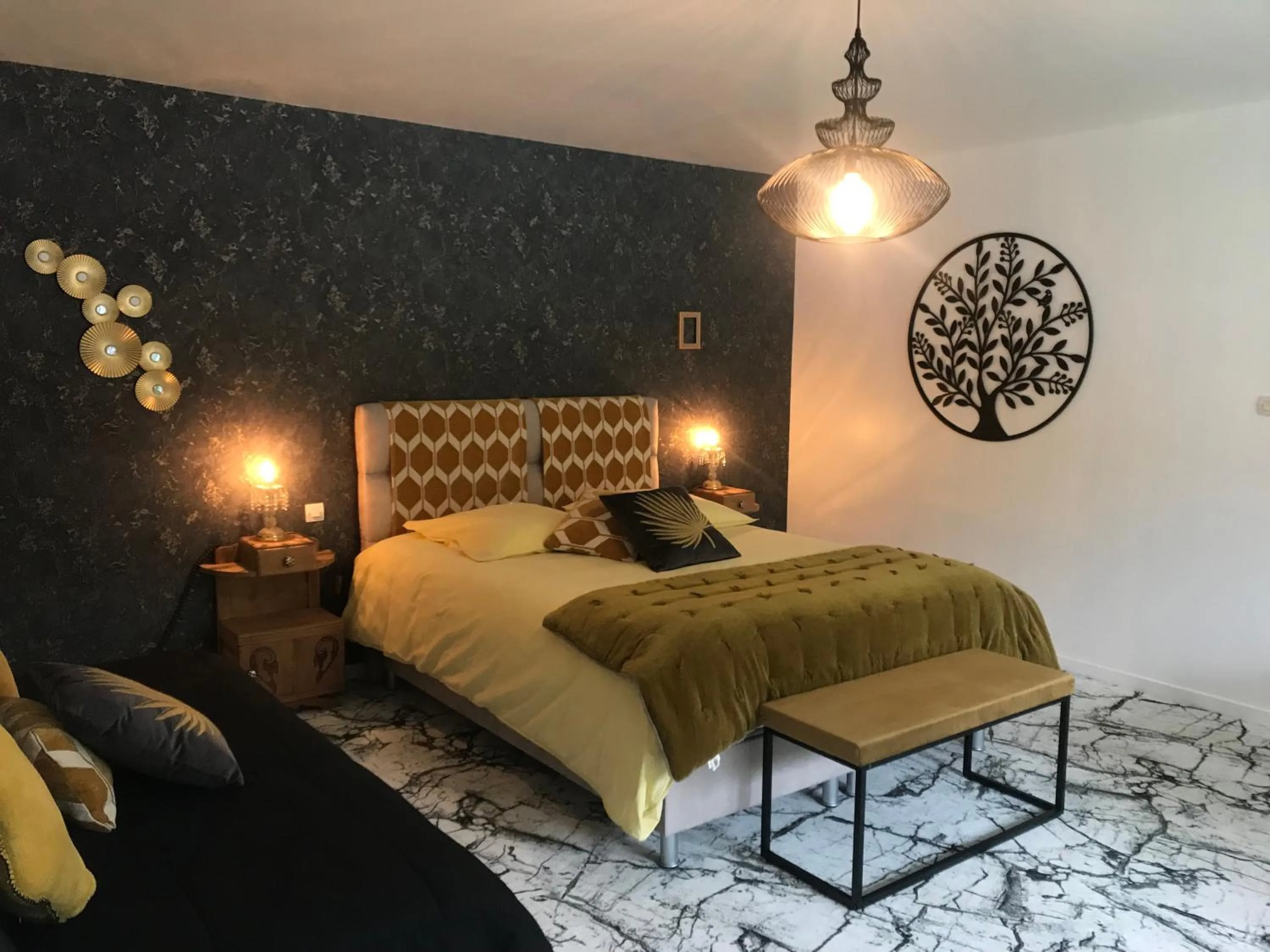 Bed in Chambres D'Hotes L'Atipic