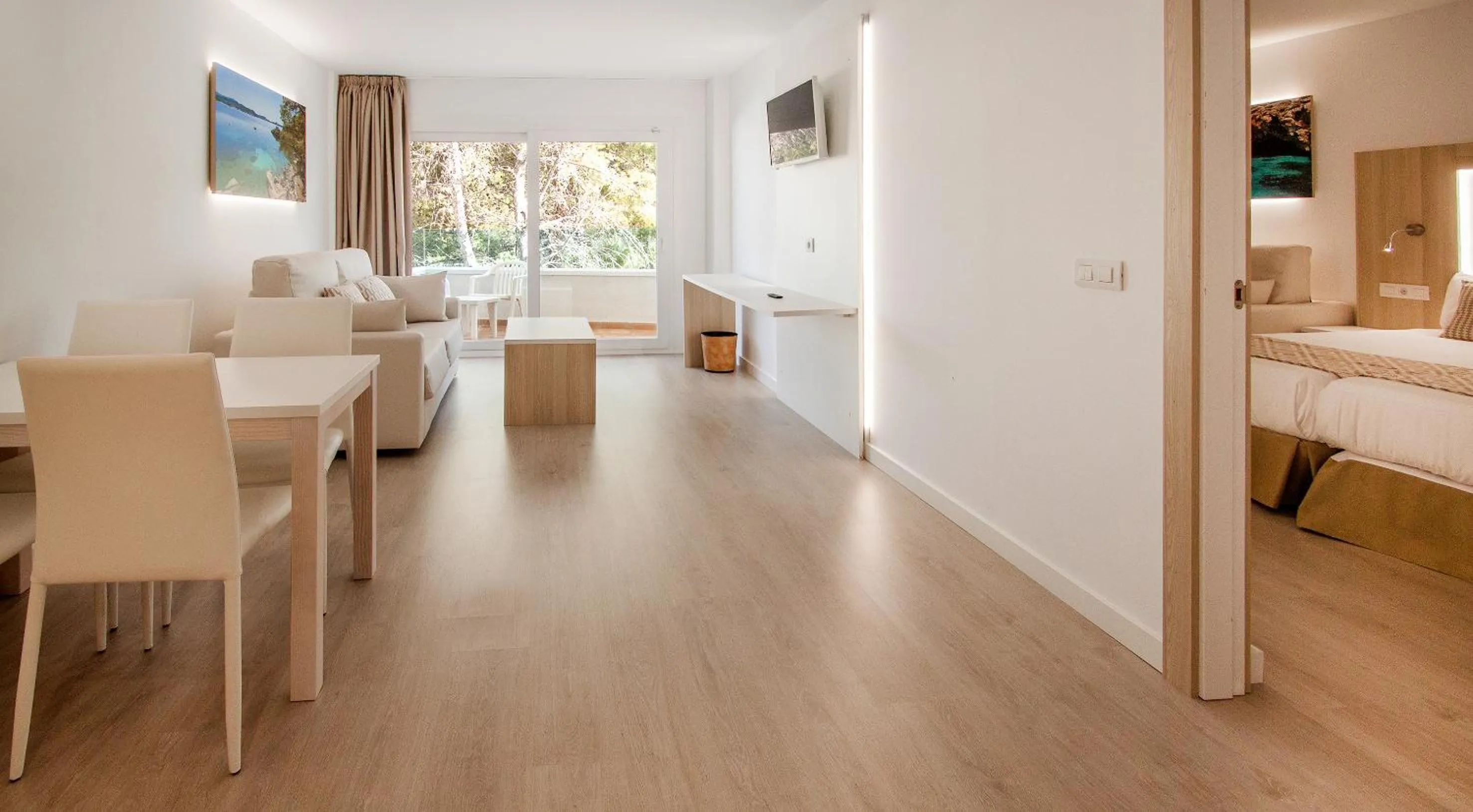 Living room, Bed in Globales Costa de la Calma