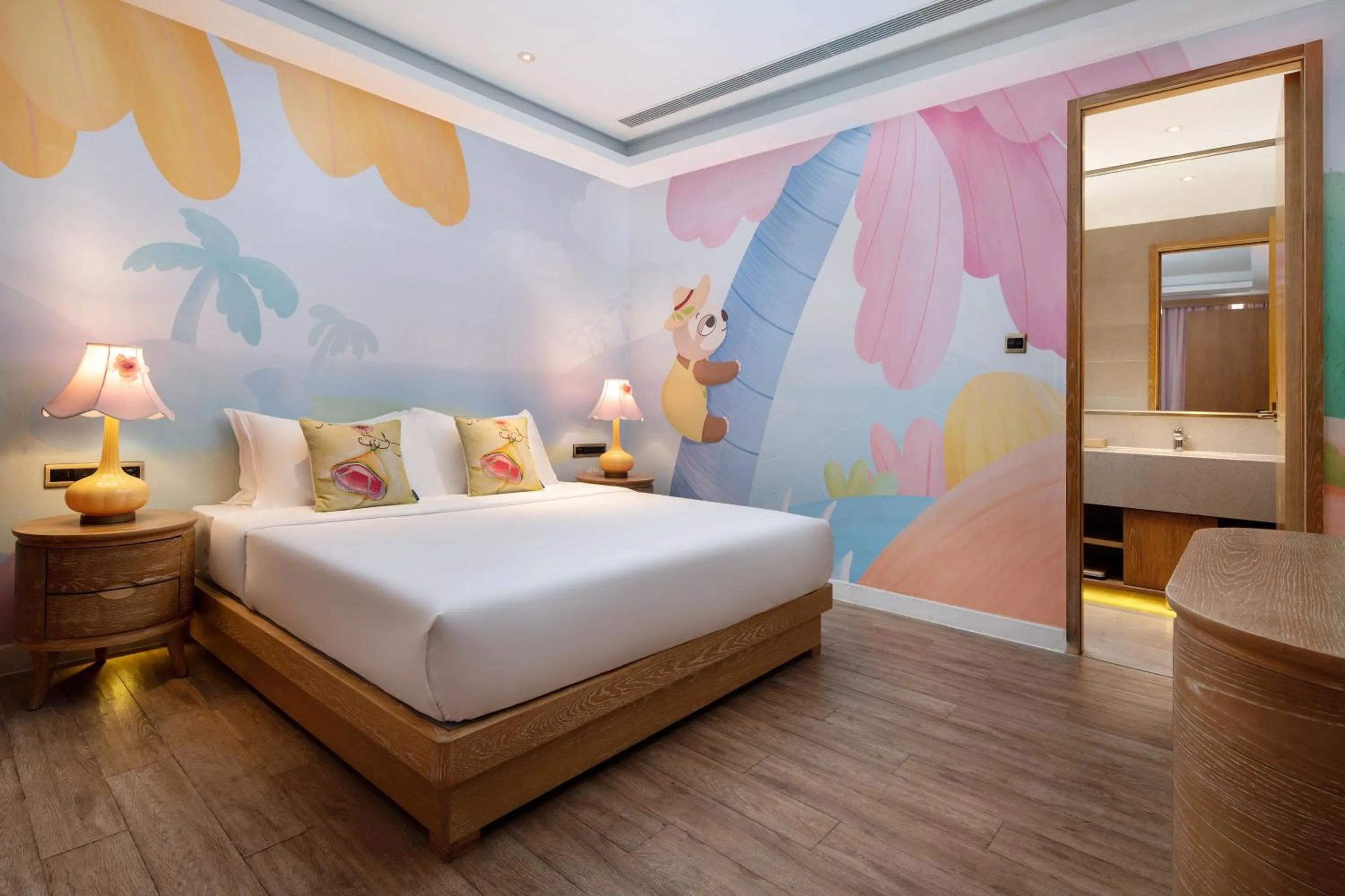 Bedroom, Bed in Mangrove Tree Resort World Sanya Bay -Elader Palm Tower