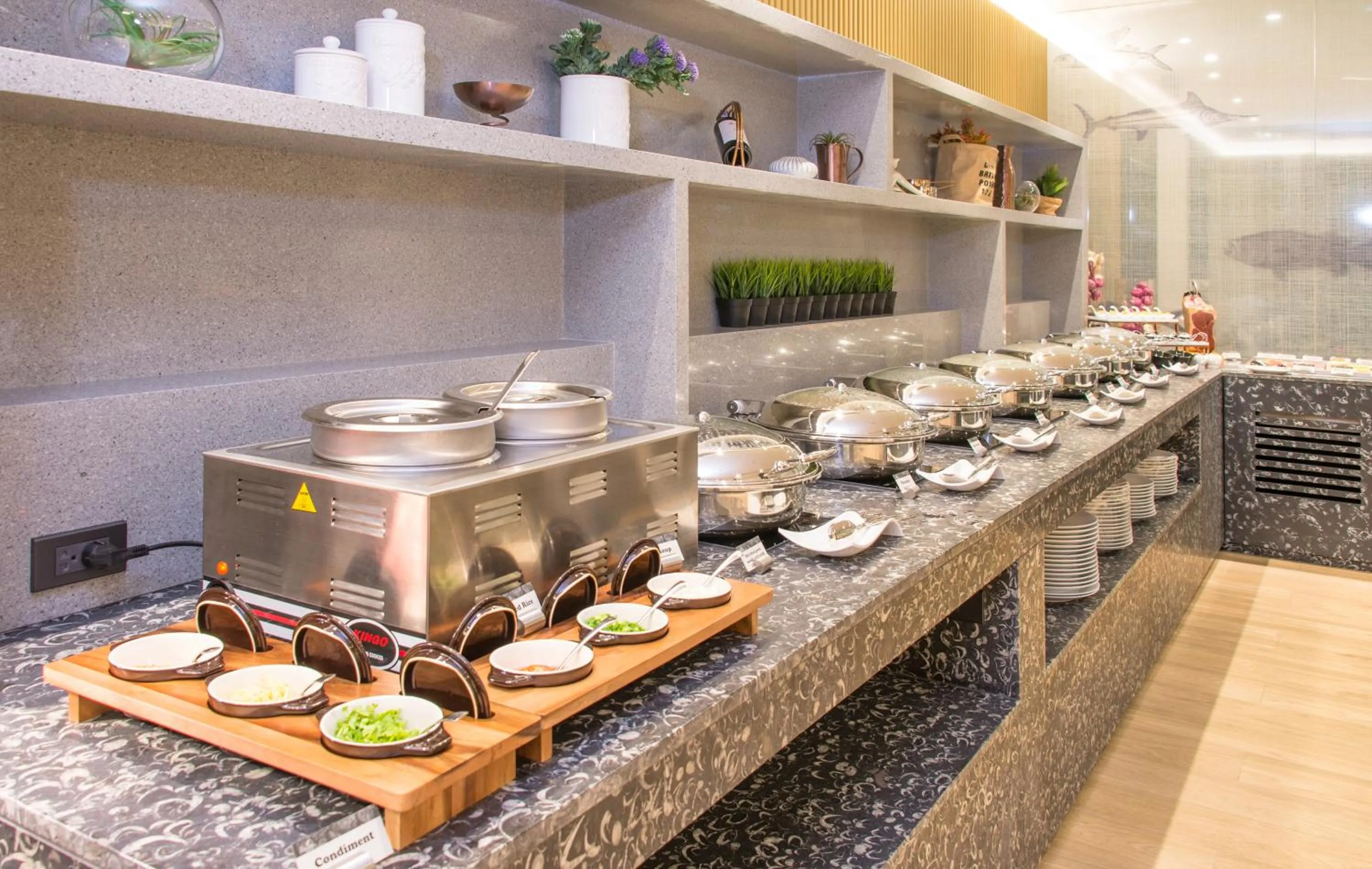 Buffet breakfast in The ShellSea Krabi I Luxury Beach Front Resort & Pool Villa