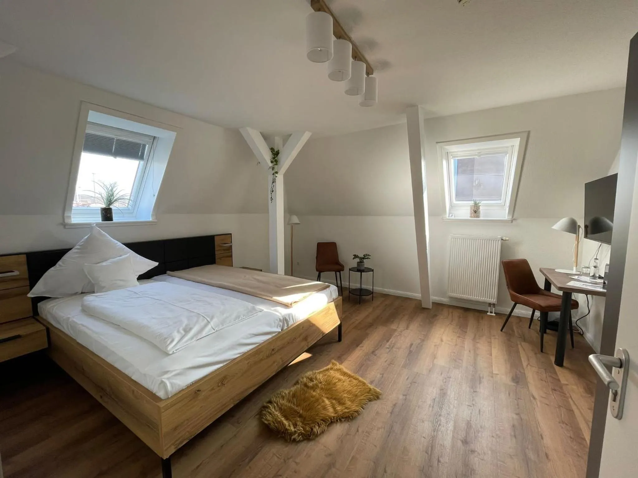 Bed in Kanal-Haus "Das Gästehaus direkt am NOK"